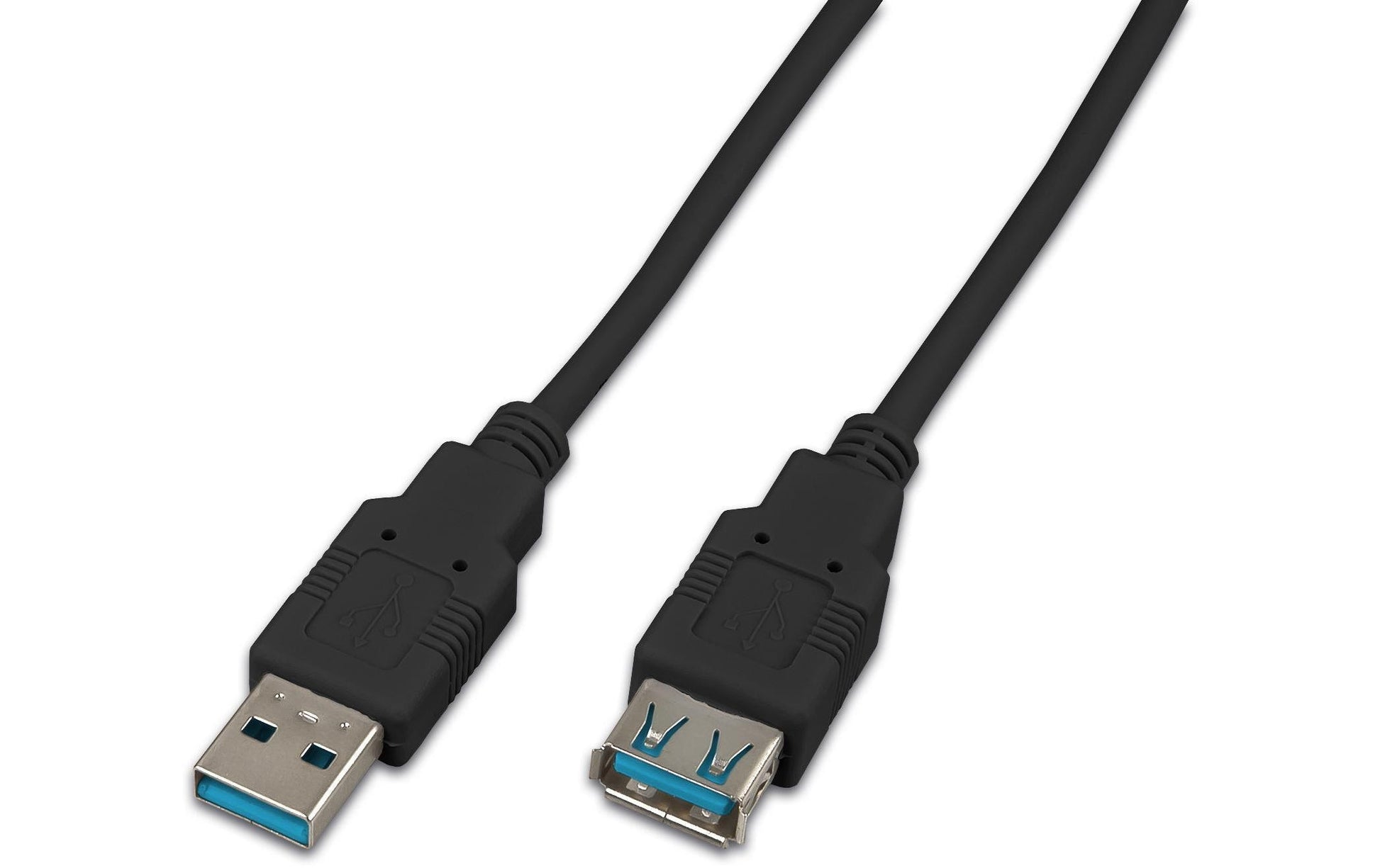 Wirewin USB-A Verlängerungskabel (Stecker auf Buchse) – USB 3.2 Gen 1 (5 Gbit/s) – 1 m – Schwarz