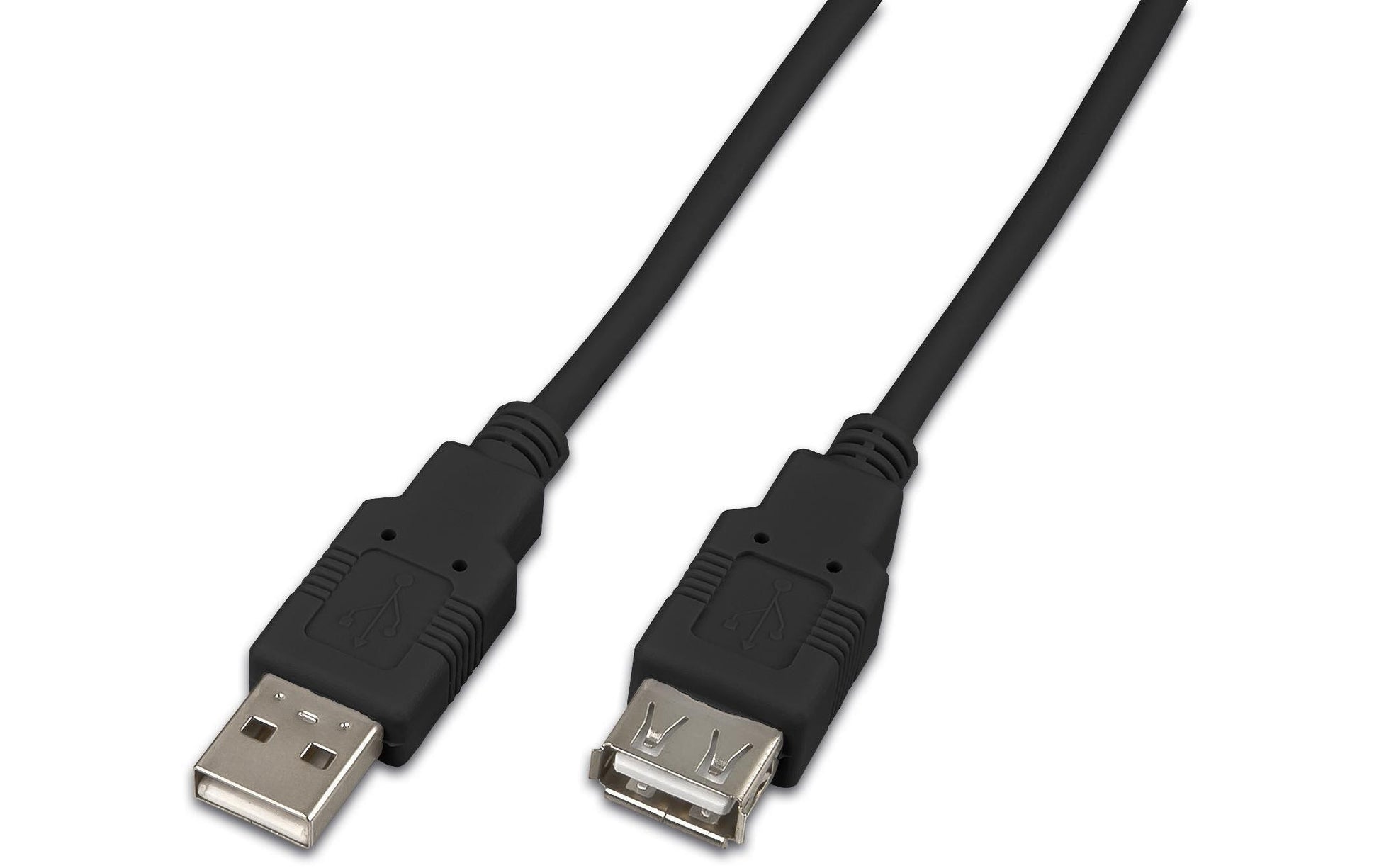 Wirewin USB-A Verlängerungskabel (Stecker auf Buchse) – USB 2.0 (480 Mbit/s) – 1 m – Schwarz