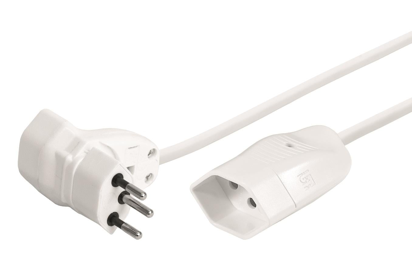 Steffen Verlängerungskabel T12–T13, 0,25 m, 1 mm², abgewinkelt – weiss