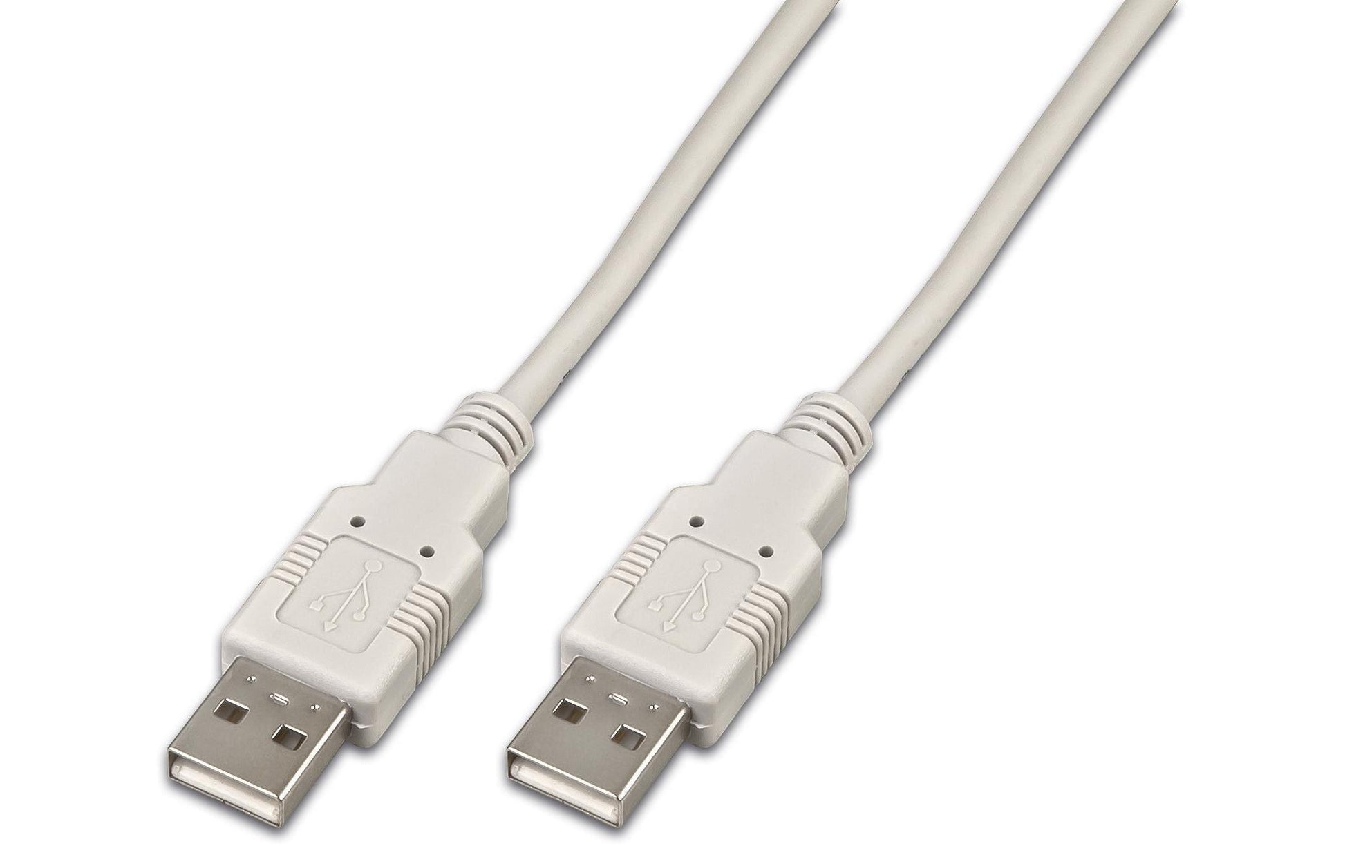 Wirewin USB-Kabel USB-A auf USB-A – USB 2.0 (480 Mbit/s) – 1 m – Grau
