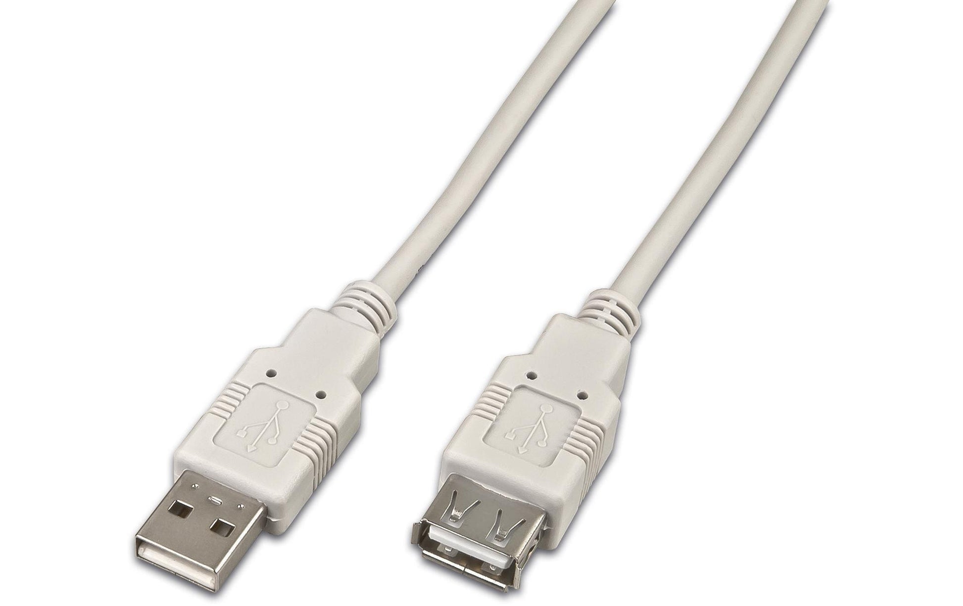 Wirewin USB-A Verlängerungskabel (Stecker auf Buchse) – USB 2.0 (480 Mbit/s) – 0,3 m – Grau