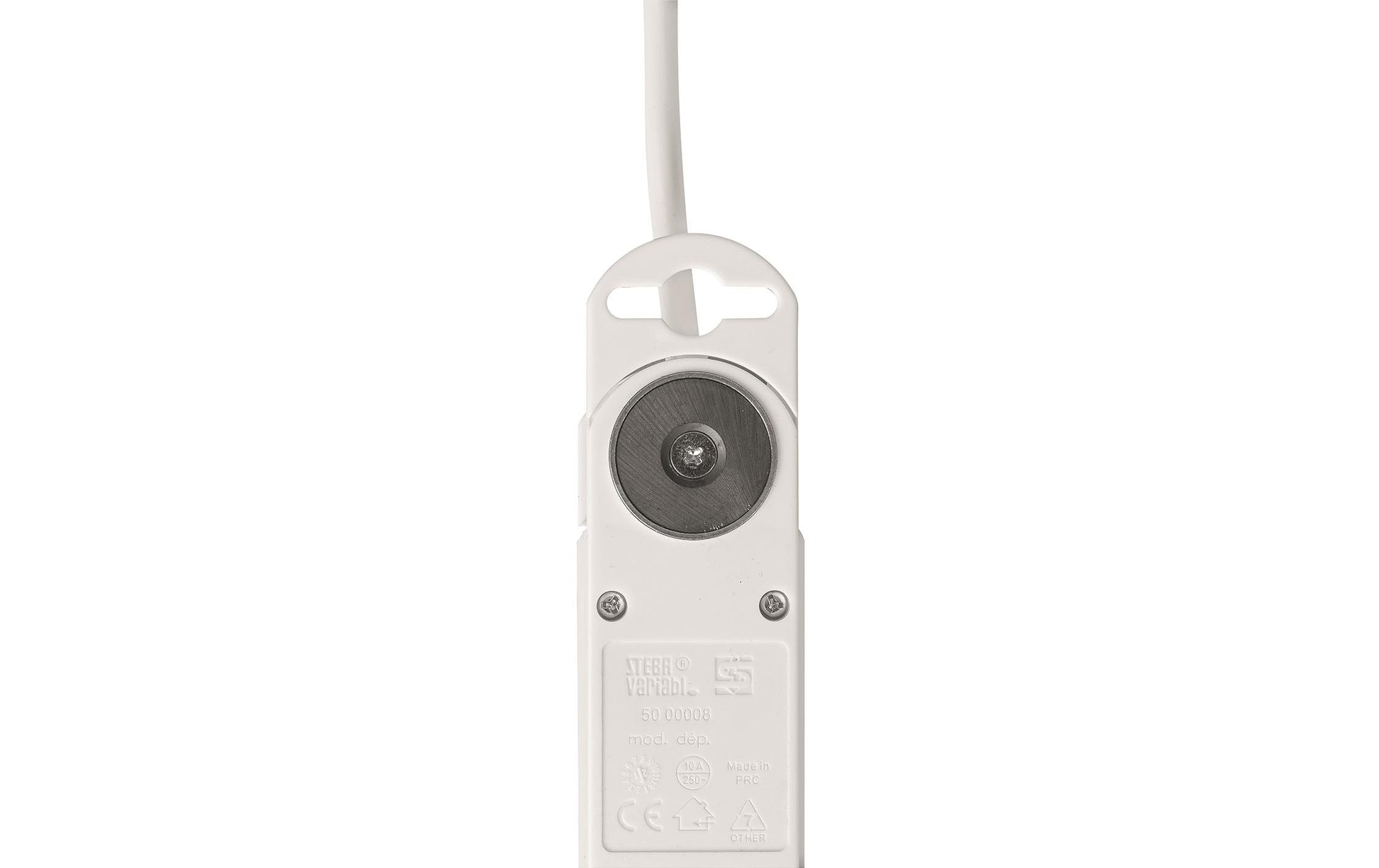 Steffen VARIABL Steckdosenleiste, 8×T13, mit Schalter, 3 m, Eingang T12, IP20 – weiss