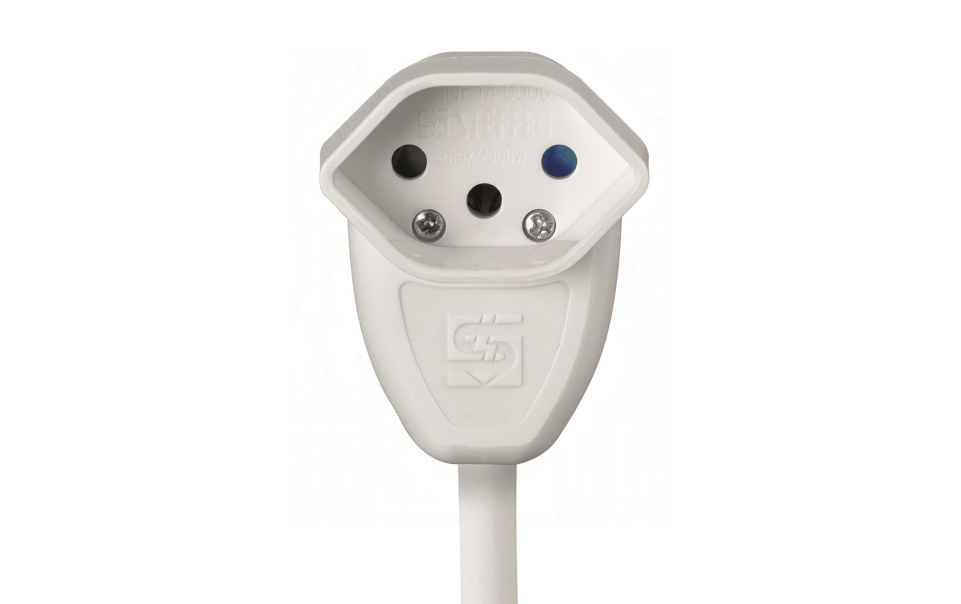 Steffen VARIABL Steckdosenleiste, 8×T13, mit Schalter, 3 m, Eingang T12, IP20 – weiss