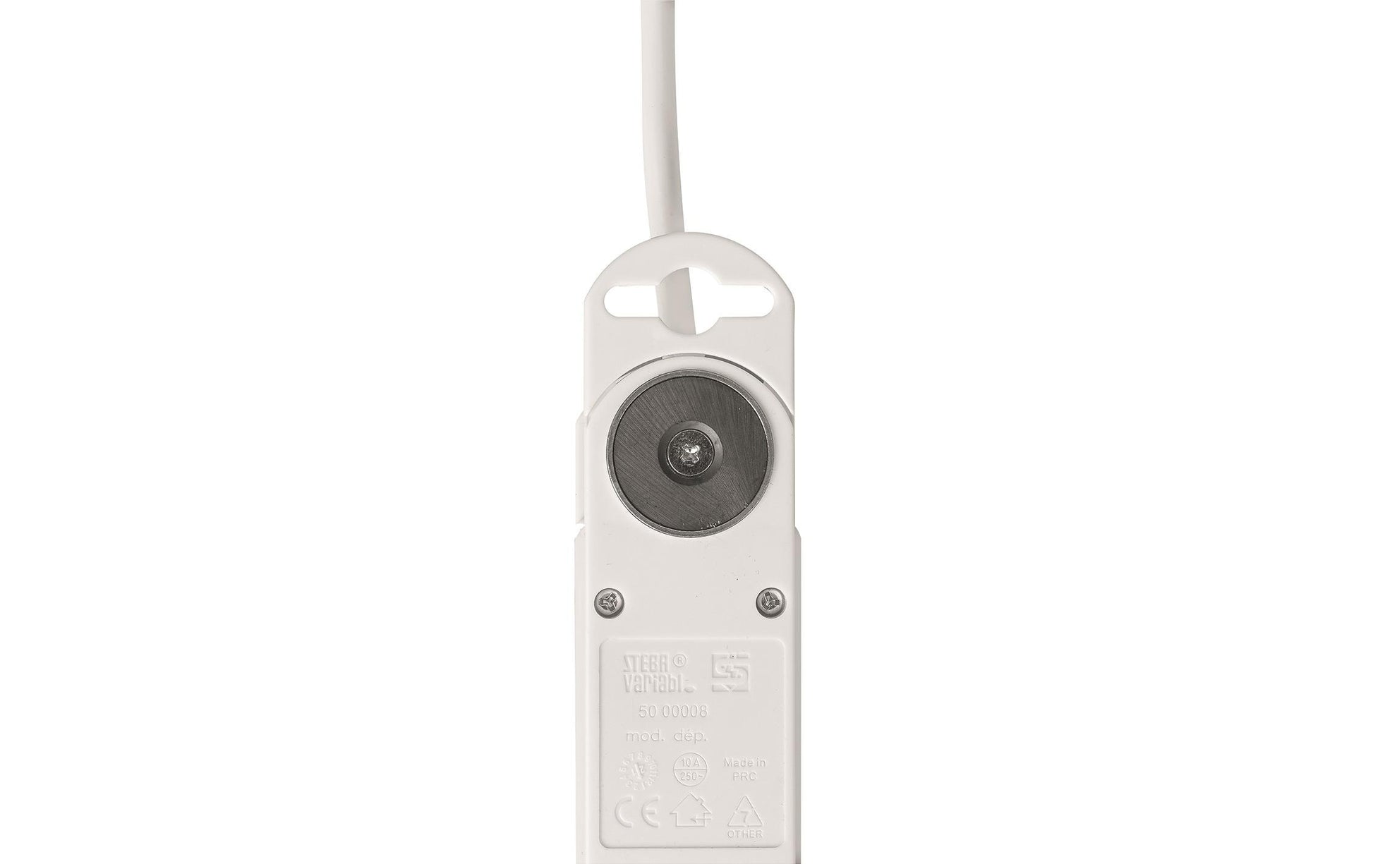 Steffen VARIABL Steckdosenleiste, 8×T13, mit Schalter, 3 m, Eingang T12, IP20 – weiss