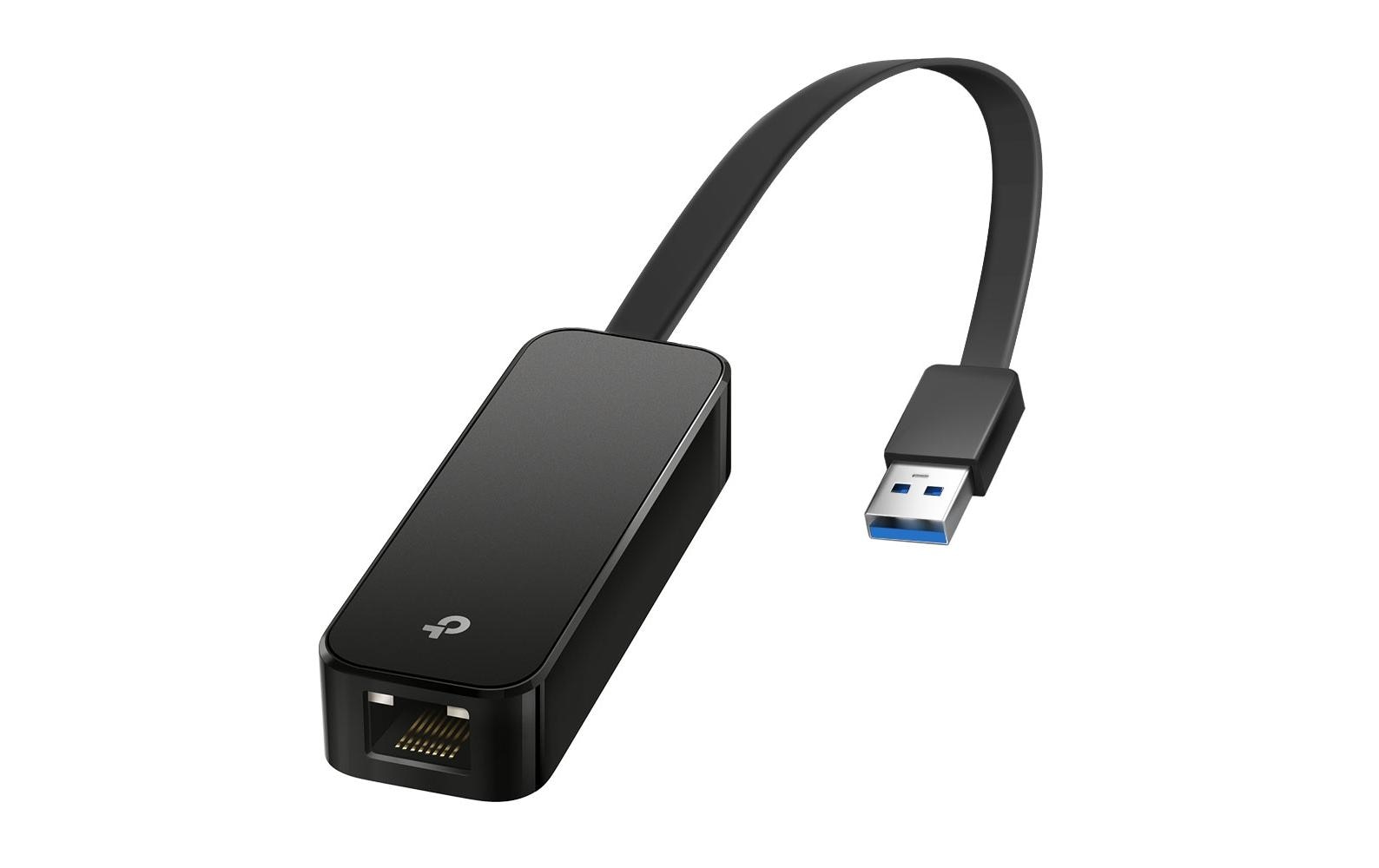 TP-Link Netzwerkadapter USB-A zu RJ-45 – 1 Gbit/s, USB 3.2 Gen 1 (5 Gbit/s), Plug & Play, Schwarz