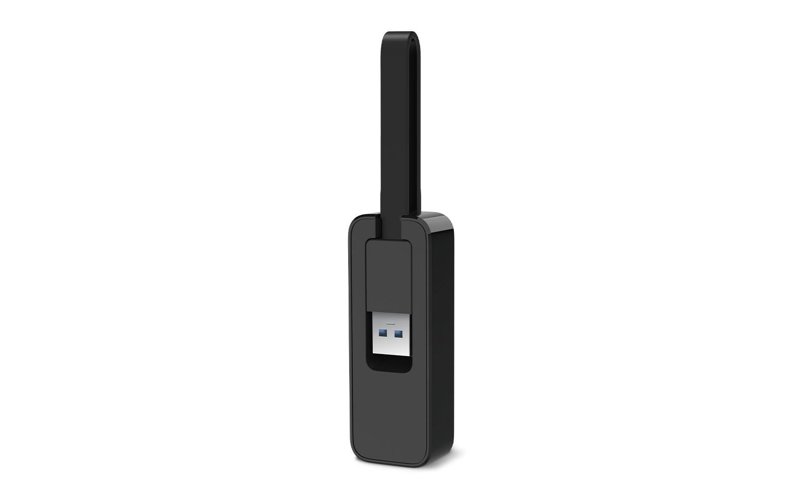 TP-Link Netzwerkadapter USB-A zu RJ-45 – 1 Gbit/s, USB 3.2 Gen 1 (5 Gbit/s), Plug & Play, Schwarz