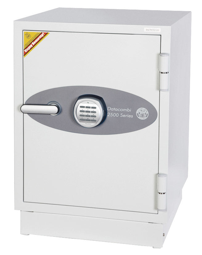 Phoenix Safe Co. Feuerschutzbox DATACOMBI DS2501E – Elektronikschloss – 63 l – Feuerschutz 90 min – Weiss