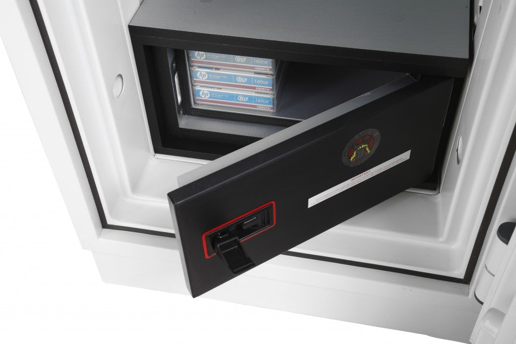 Phoenix Safe Co. Feuerschutzbox DATACOMBI DS2501E – Elektronikschloss – 63 l – Feuerschutz 90 min – Weiss