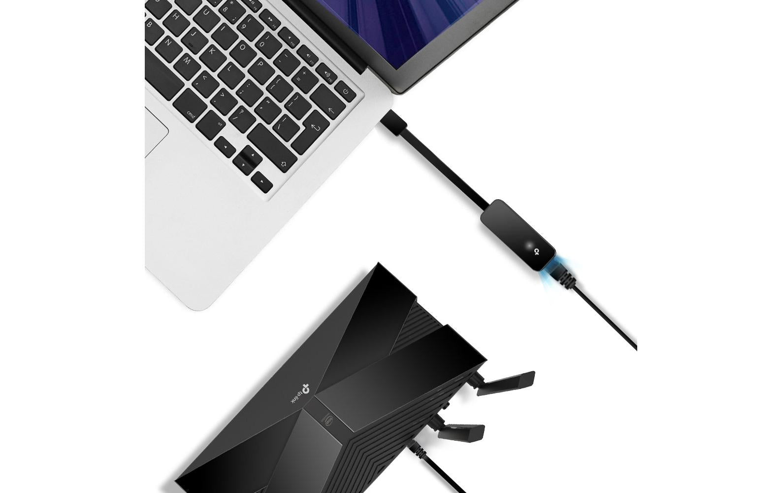 TP-Link Netzwerkadapter USB-A zu RJ-45 – 1 Gbit/s, USB 3.2 Gen 1 (5 Gbit/s), Plug & Play, Schwarz