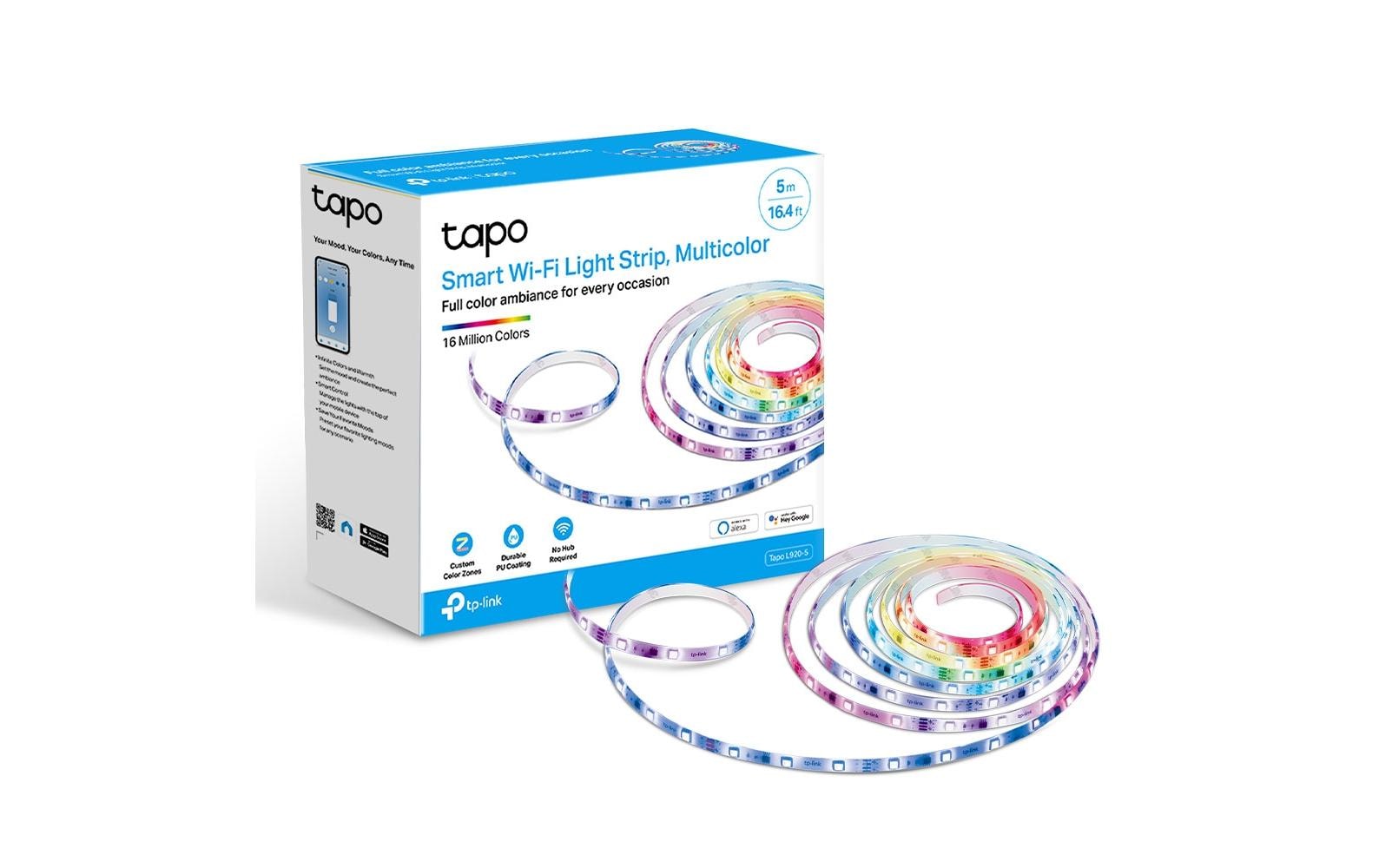 TP-Link Tapo L920-5 – LED-Lichtstreifen – 5 m, Mehrfarbig, WLAN, Alexa, Google Assistant
