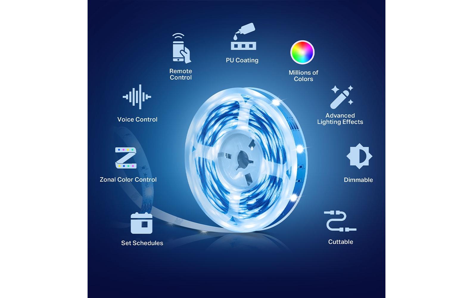TP-Link Tapo L920-5 – LED-Lichtstreifen – 5 m, Mehrfarbig, WLAN, Alexa, Google Assistant
