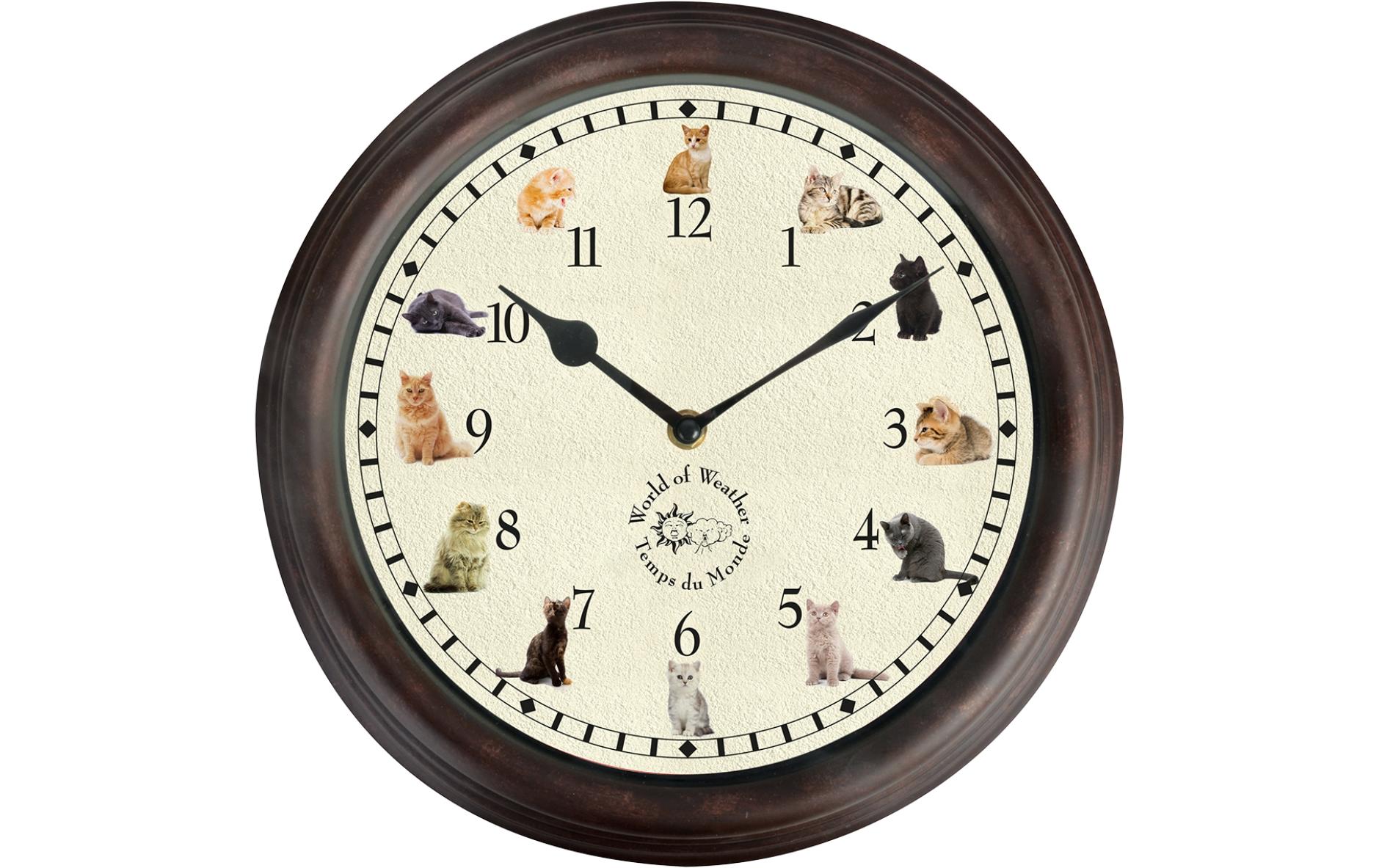 Esschert Design Wanduhr – Analog, Ø 30 cm, Mehrfarbig