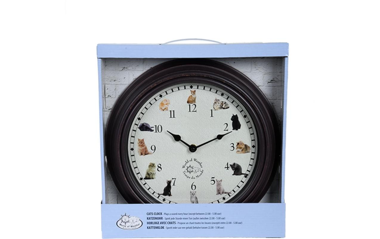 Esschert Design Wanduhr – Analog, Ø 30 cm, Mehrfarbig