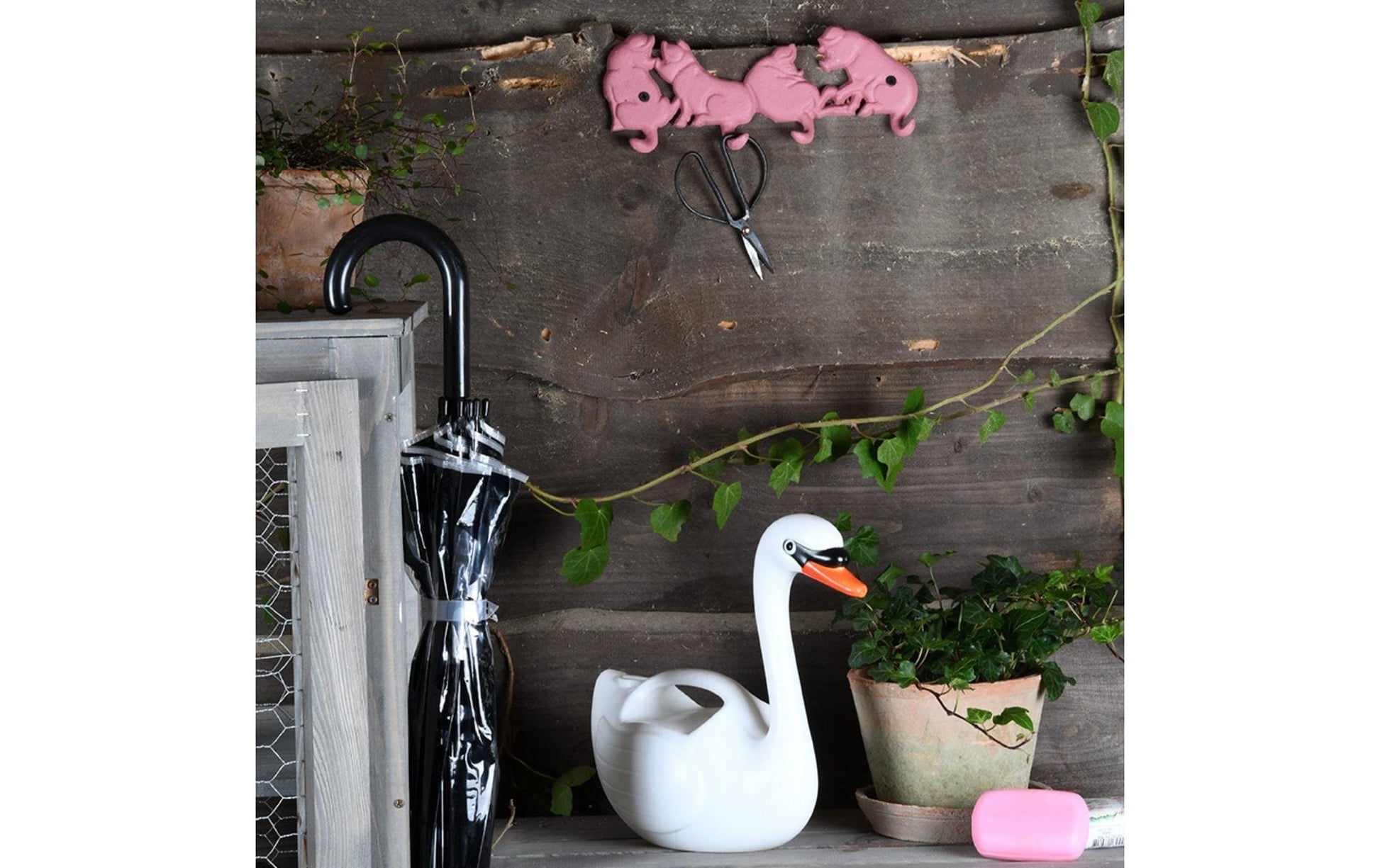 Esschert Design Stockschirm – Ø 80 cm, L 80,6 cm – transparent Wald