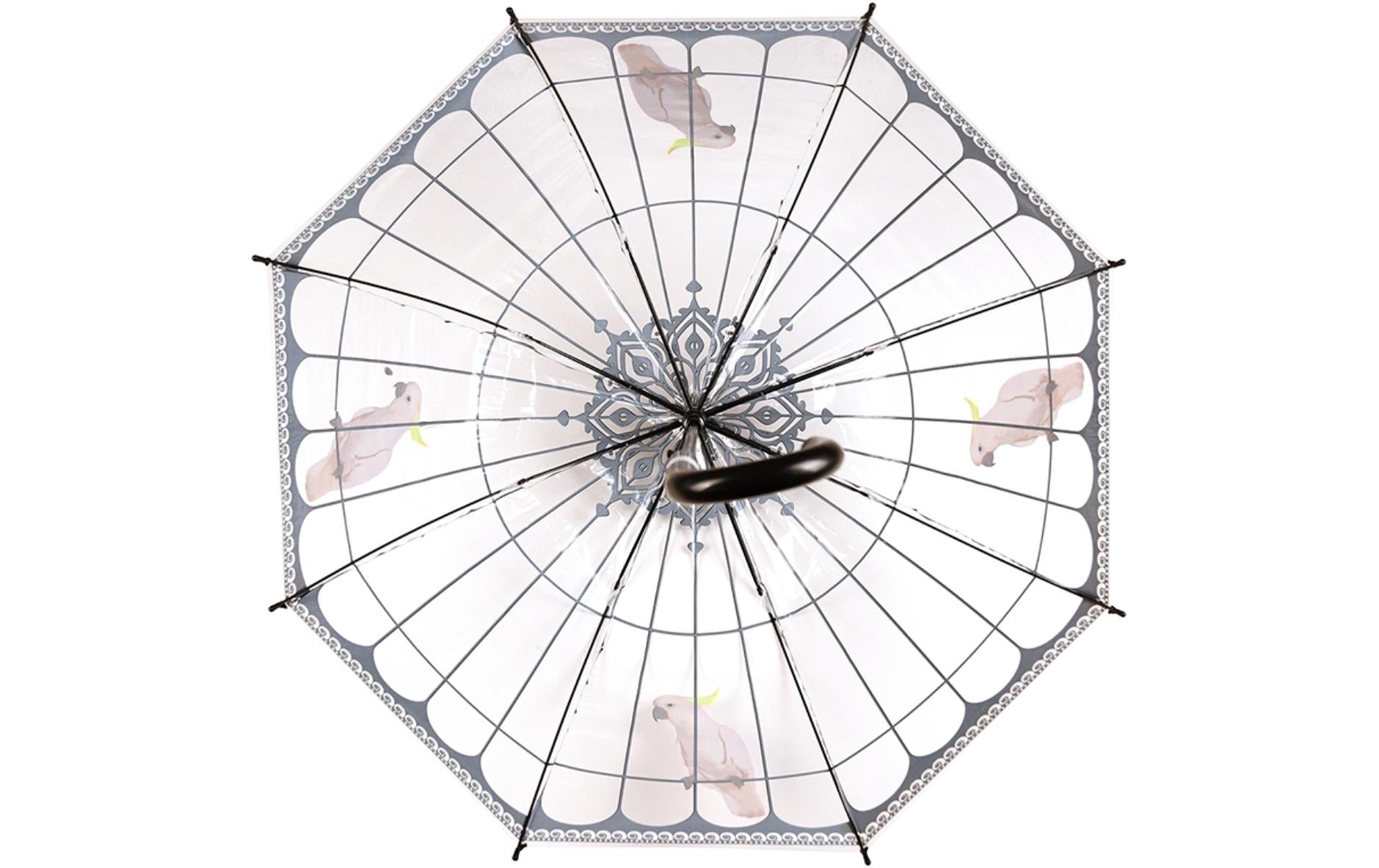 Esschert Design Stockschirm TP321 – Ø 81 cm, L 83.3 cm – Transparenter Vogelkäfig
