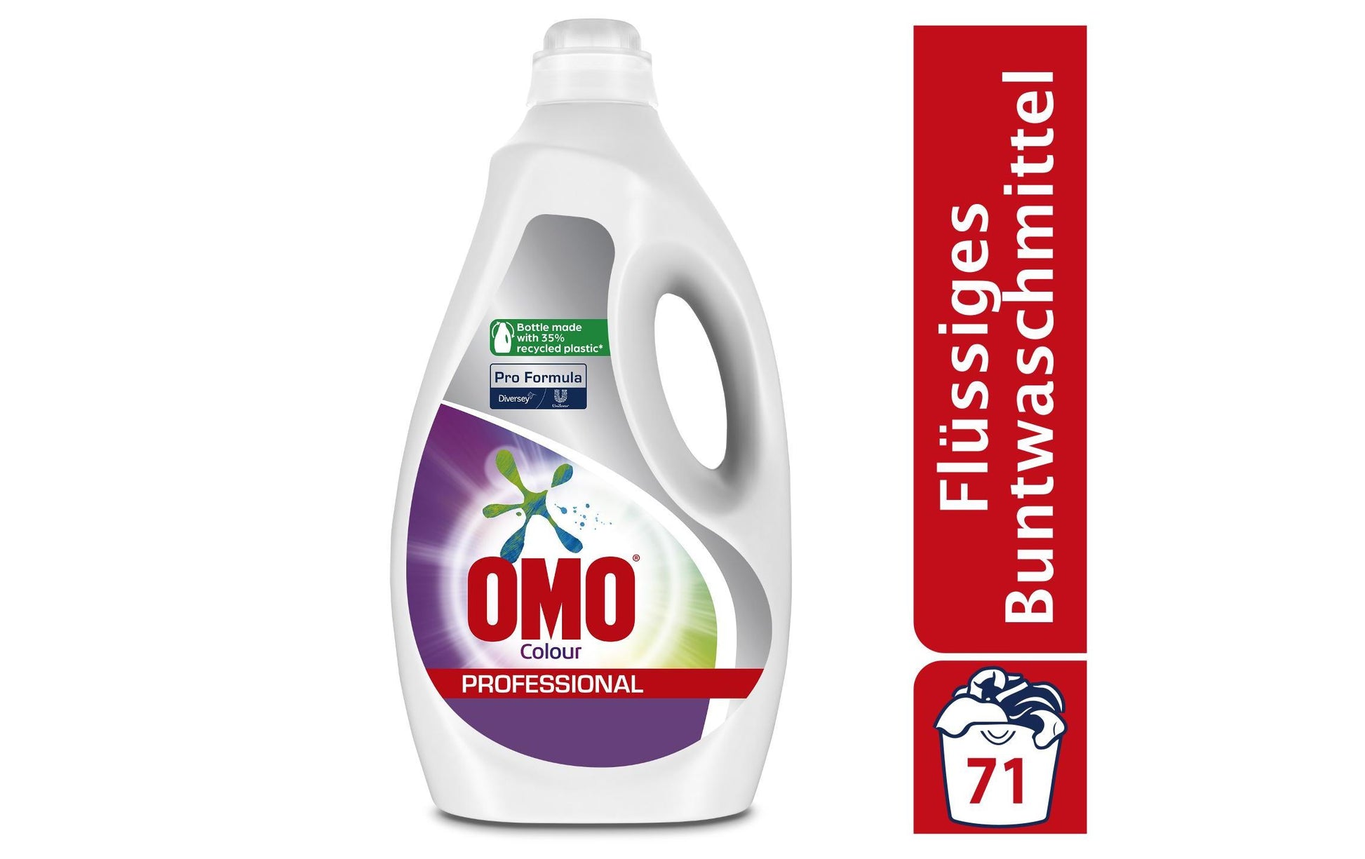 Diversey pro formula OMO Pro Formula – Flüssigwaschmittel für Color Professional – Frisch – 5 l – 71 Wäschen