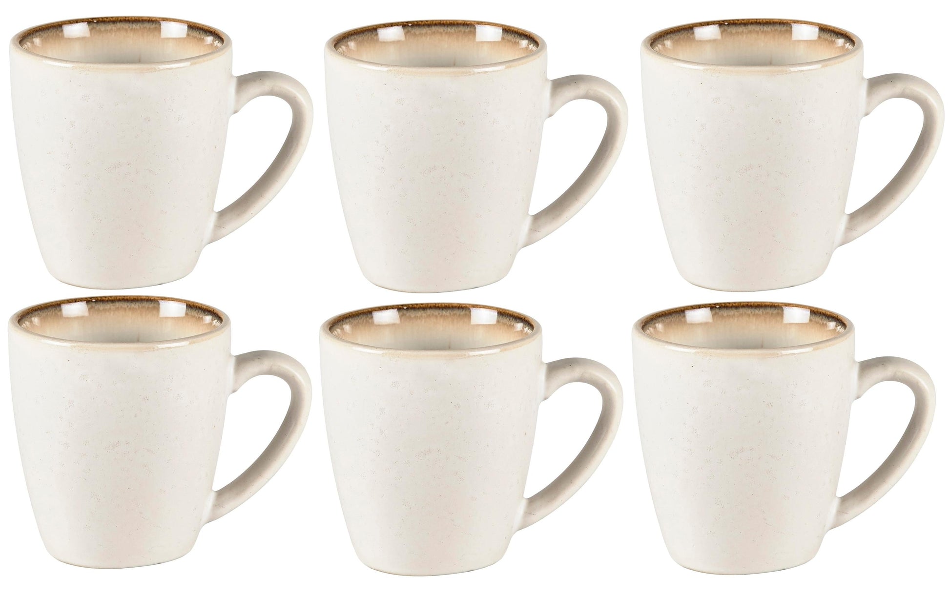 BITZ Kaffeetasse – 6er Set, 190 ml, Ø 6,8 cm, Steinzeug, Beige, spülmaschinenfest, mikrowellengeeignet