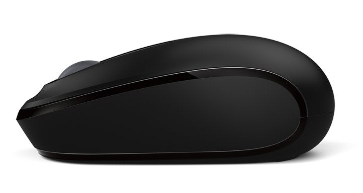Microsoft WL Mobile Mouse 1850 Mobile Maus – kabellos, 3 Tasten, beidhändig, inkl. Nano-Empfänger, schwarz
