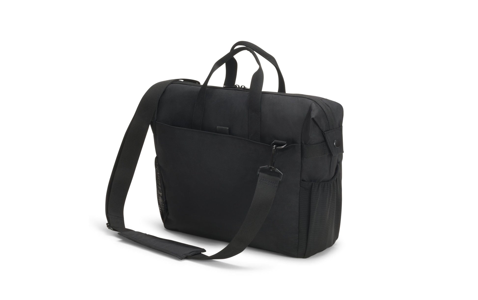 DICOTA Notebook-Tasche bis 15,6" – mit Tablet-Fach, aus 600D rPET – Schwarz