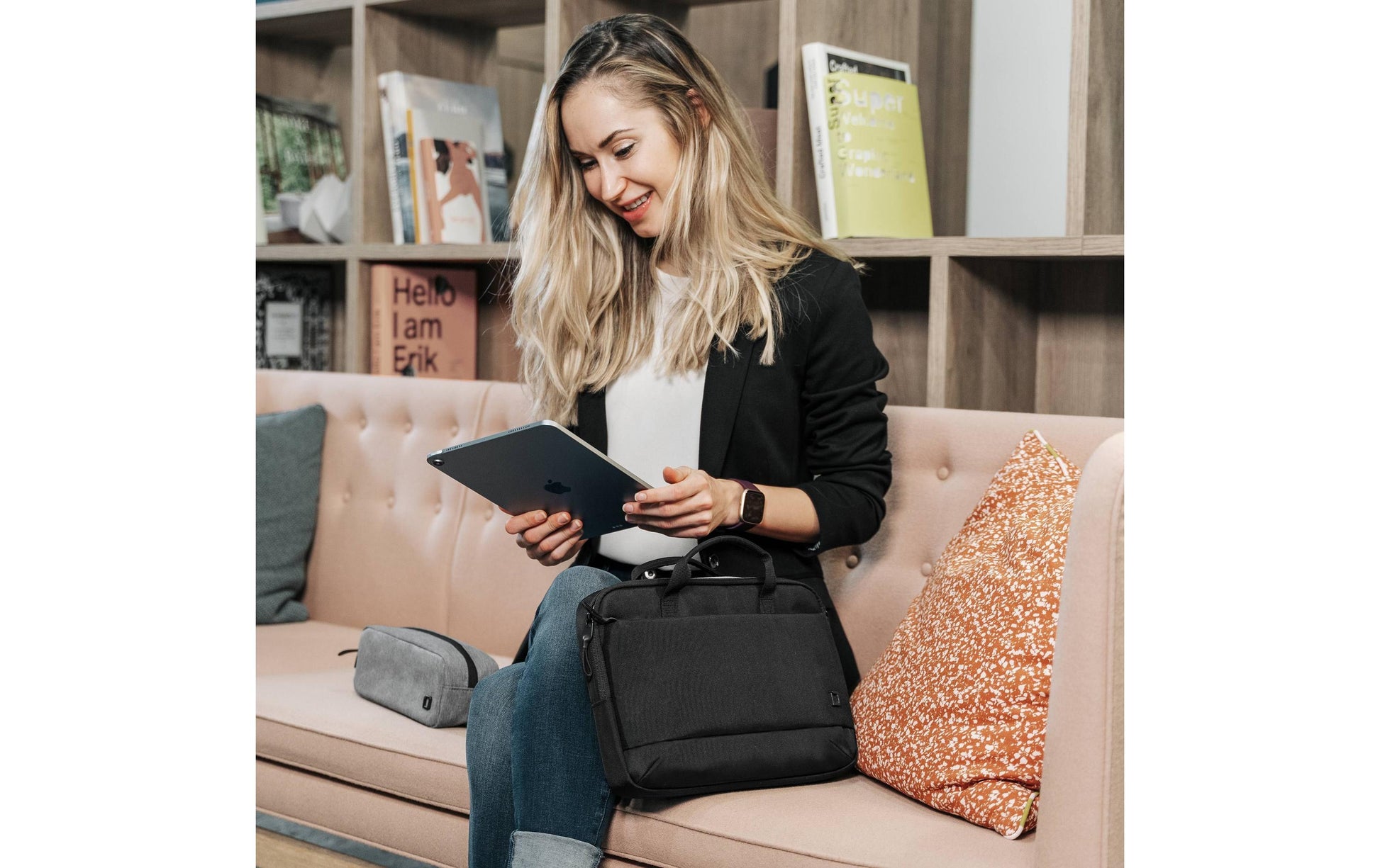 DICOTA Eco Slim Case MOTION – Notebooktasche 15,6", Polyester (rPET), Schwarz, 40,5 × 29 × 4,5 cm