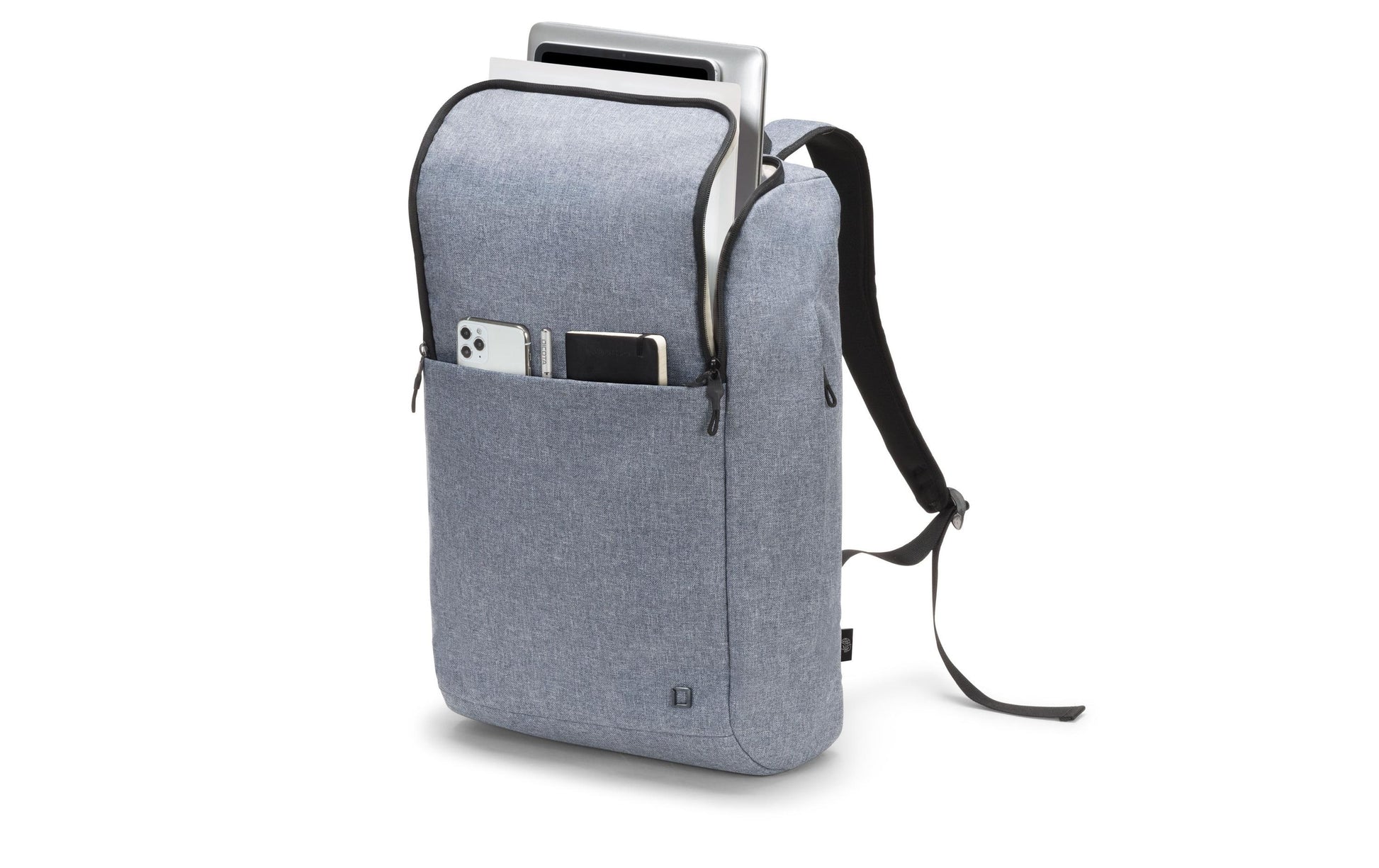 DICOTA Notebook-Rucksack Eco MOTION – mit Tablet-Fach, rPET-Polyester – Blue Denim, 325 × 475 × 150 mm