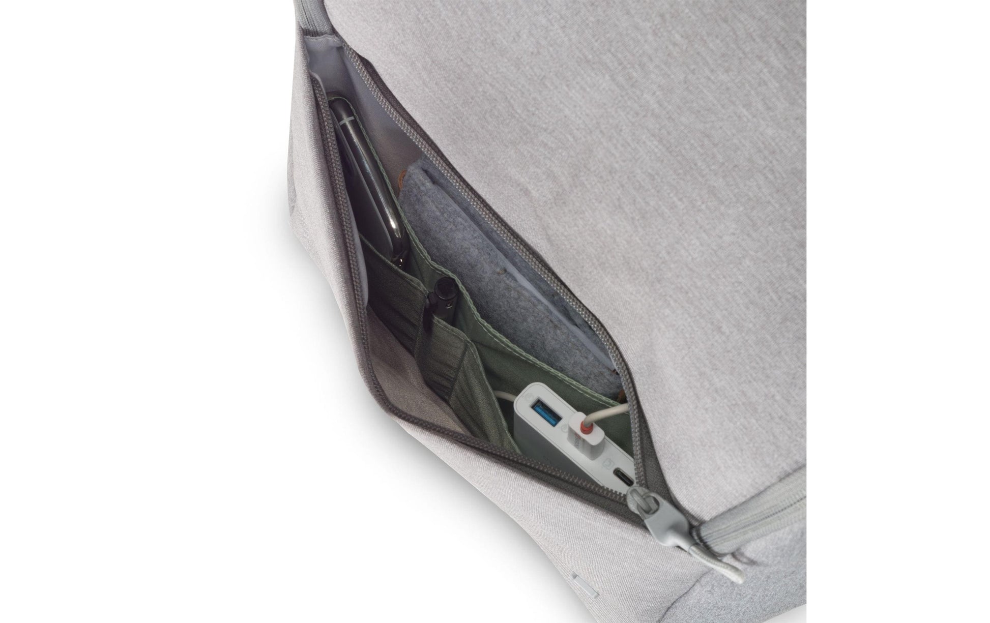 DICOTA Notebook-Rucksack bis 15,6" – Tablet-Fach, aus recycelten Materialien – Grau