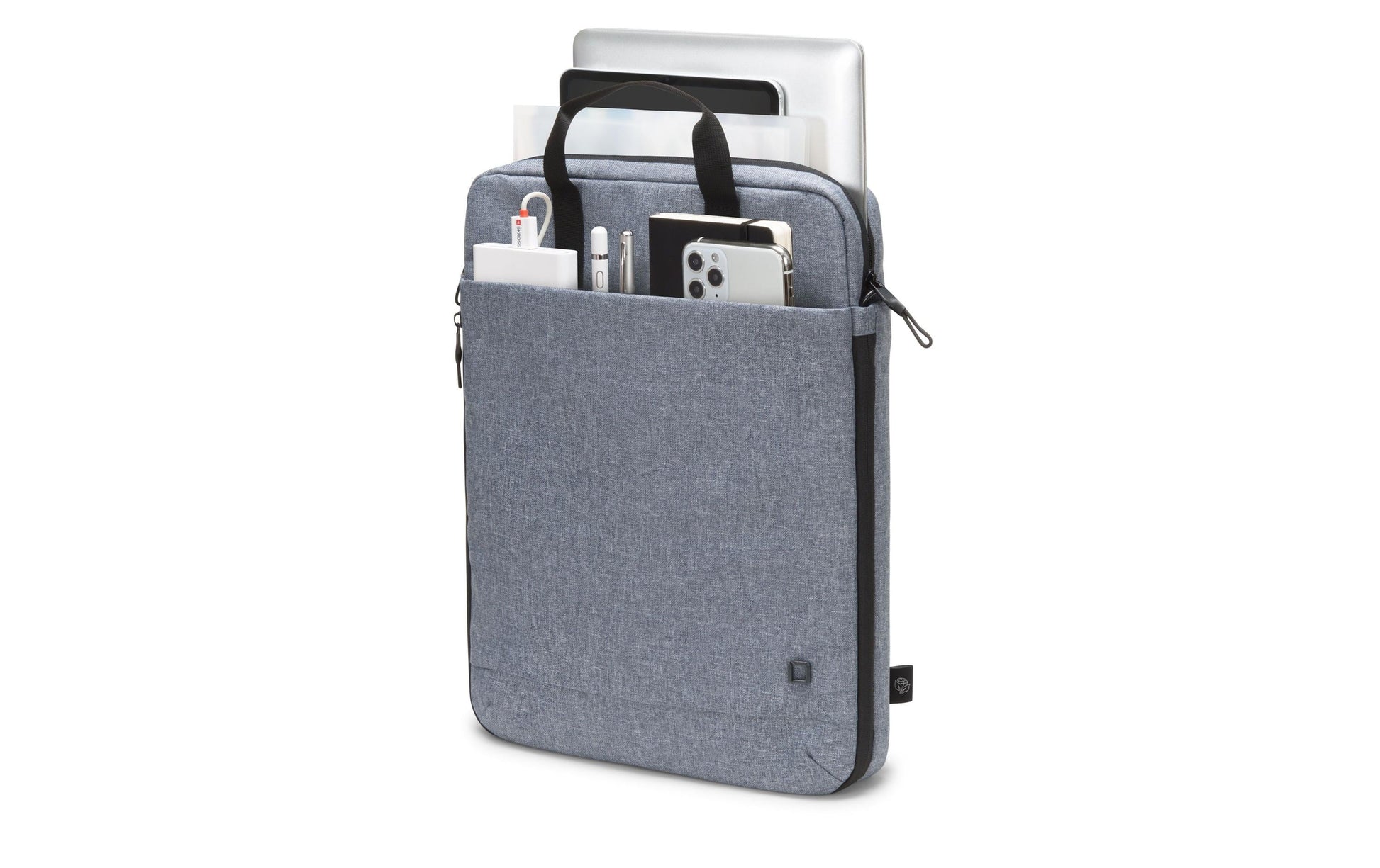 DICOTA Eco MOTION Notebook-Tasche bis 15,6" – 600D rPET, Schultergurt – Blau