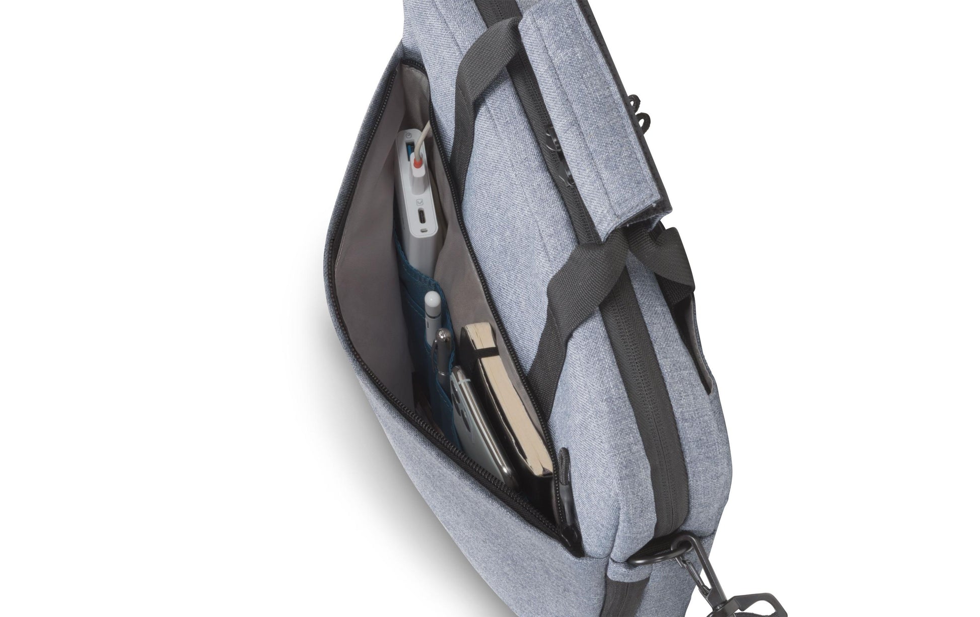 DICOTA Eco MOTION Notebook-Tasche bis 15,6" – 600D rPET, Schultergurt – Blau