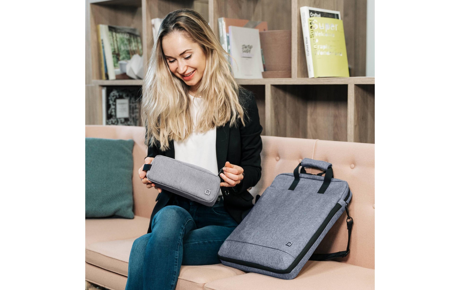 DICOTA Zubehörtasche – Eco MOTION, 23 cm, Grau