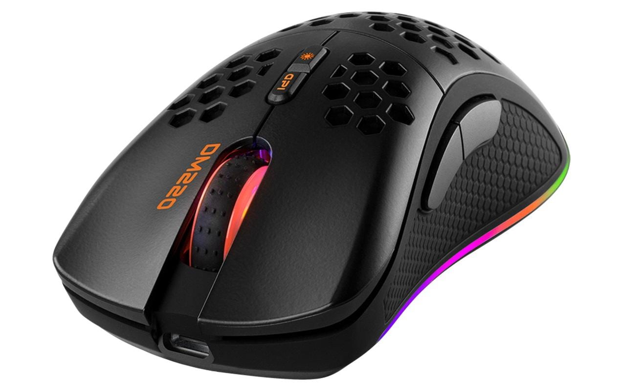 Deltaco Gaming DM220 – Gaming-Maus – Kabellos (Bluetooth/2,4 GHz), RGB-Beleuchtung, rechts, Schwarz
