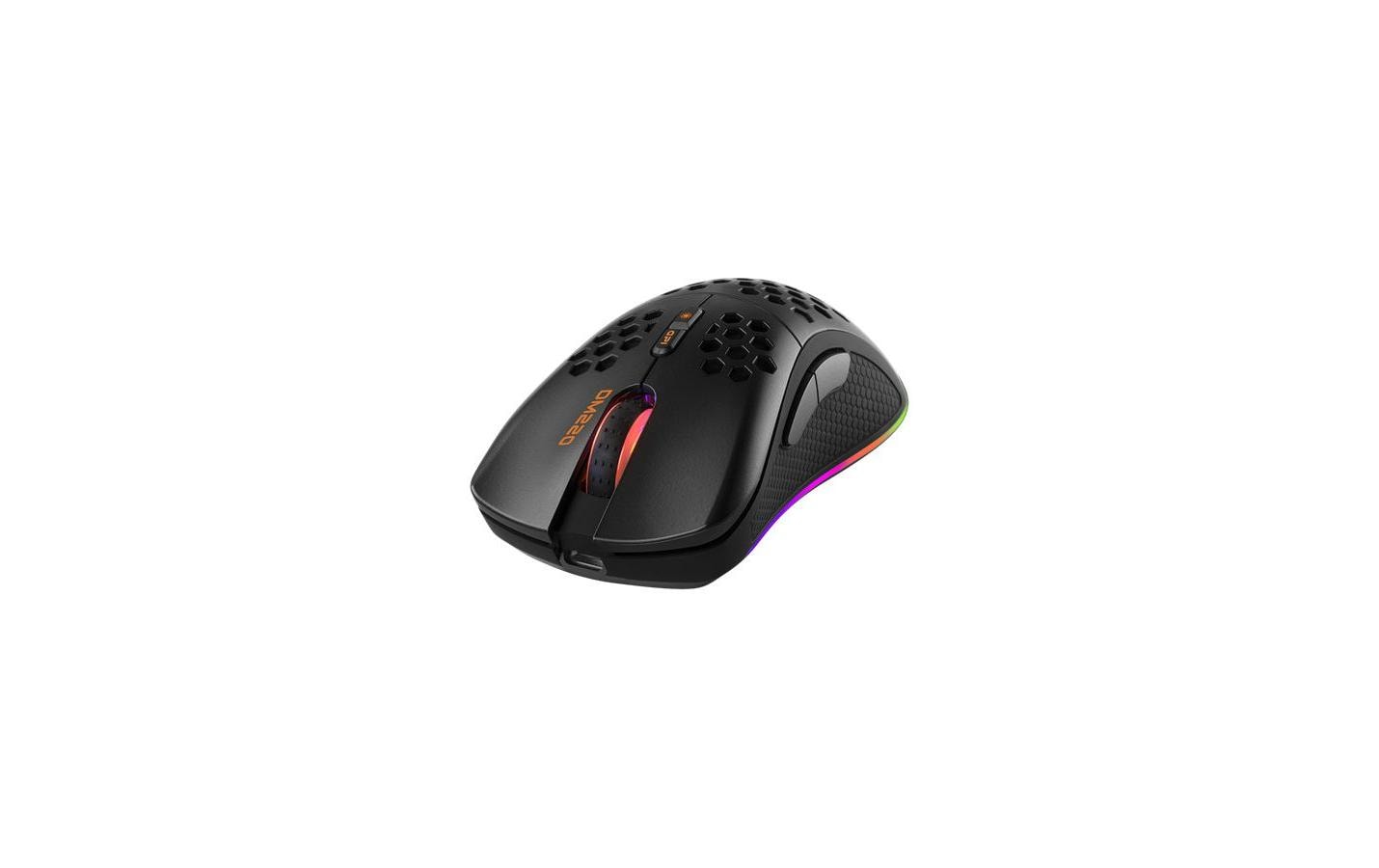 Deltaco Gaming DM220 – Gaming-Maus – Kabellos (Bluetooth/2,4 GHz), RGB-Beleuchtung, rechts, Schwarz
