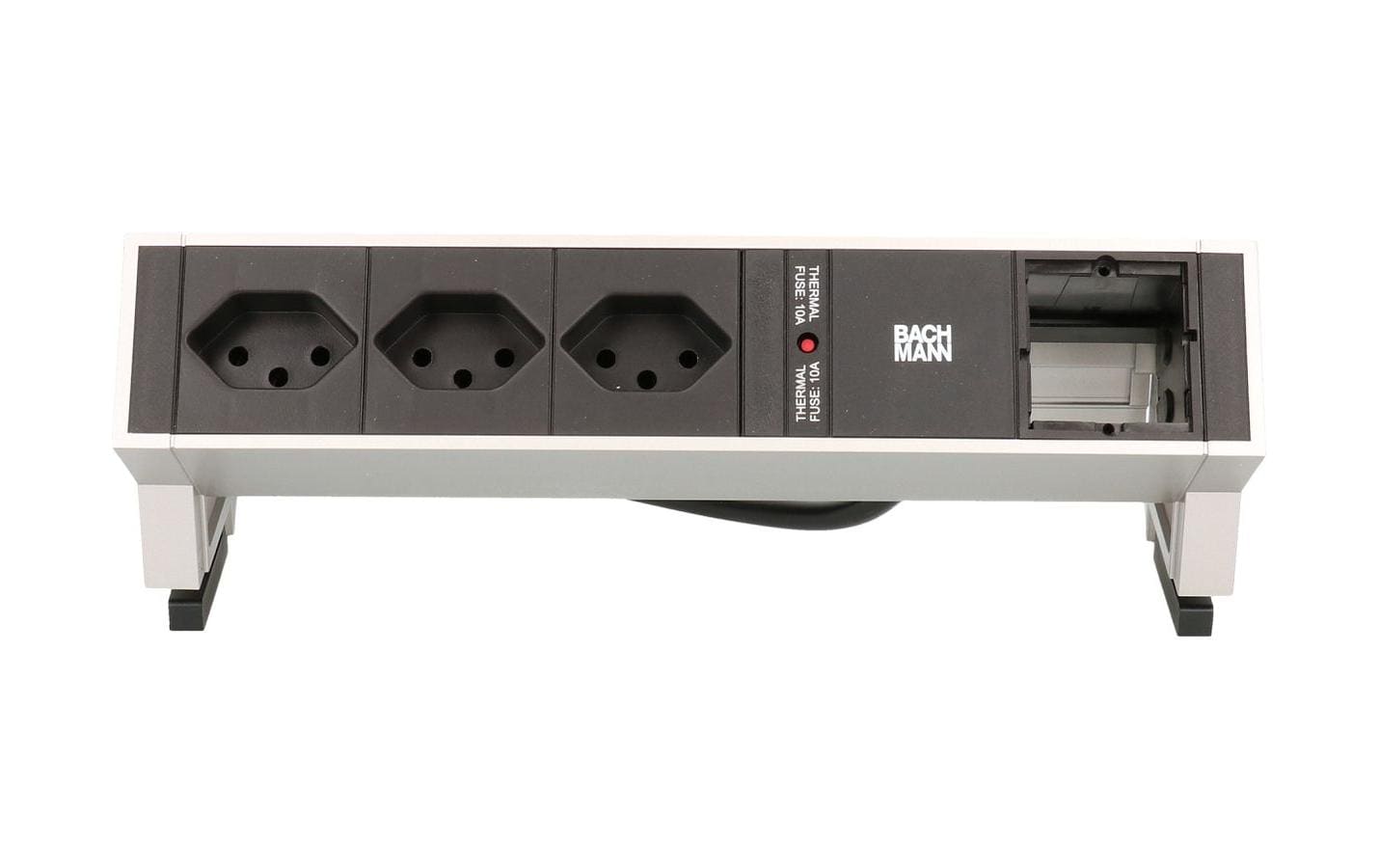 Bachmann DESK 2 – Tischsteckdosenleiste, 3× T13, 0,2 m, Stecker GST18I3