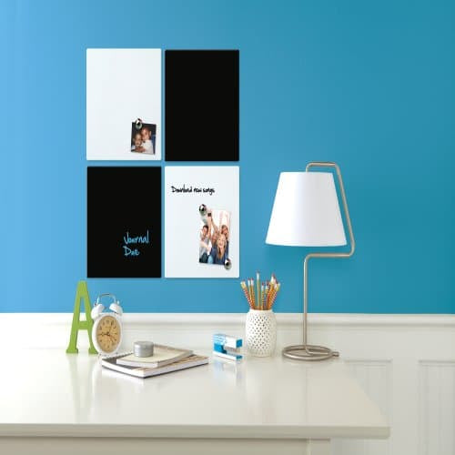 Rexel Whiteboard – 36 × 36 cm, magnetisch, Wandmontage, inkl. GlowWrite-Marker, Magnete, Montagesatz
