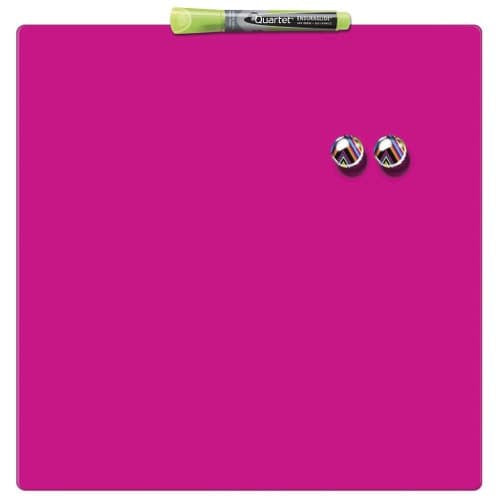 Rexel Whiteboard – 36 × 36 cm, matt, magnetisch, Wandmontage, inkl. GlowWrite-Marker, Magnete, Montagesatz