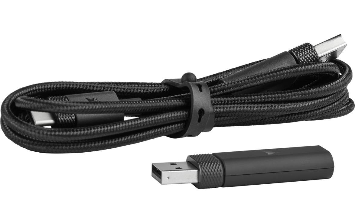 Corsair HS80 RGB – Wireless Gaming-Headset – USB-A, Surround-Sound, RGB – Schwarz – für PS5 – bis 20 h