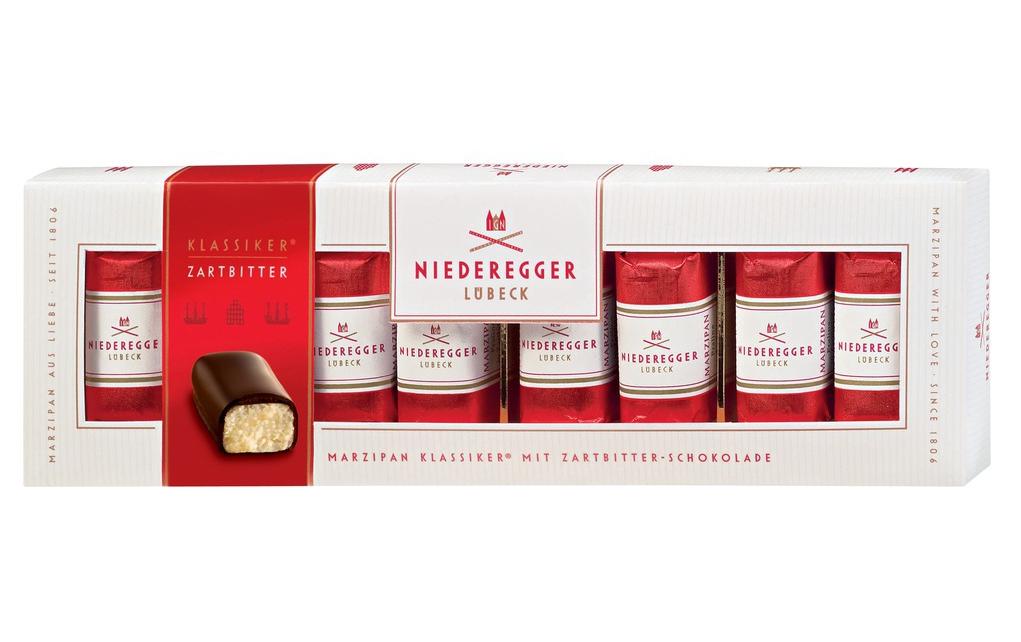 Niederegger Marzipan Klassiker-Pralinen – Zartbitter-Schokolade – 100 g