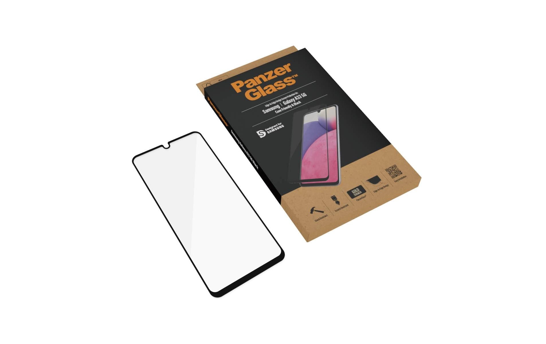 PanzerGlass Displayschutzglas – für Samsung Galaxy A33 5G – Hartglas, Transparent