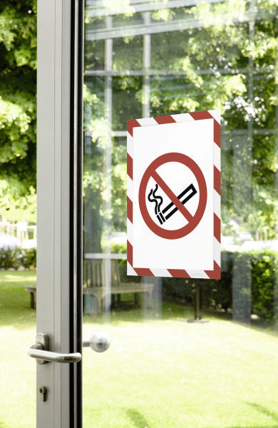 Durable DURAFRAME Security Magnetrahmen – A4 – rot/weiss – 2er-Pack