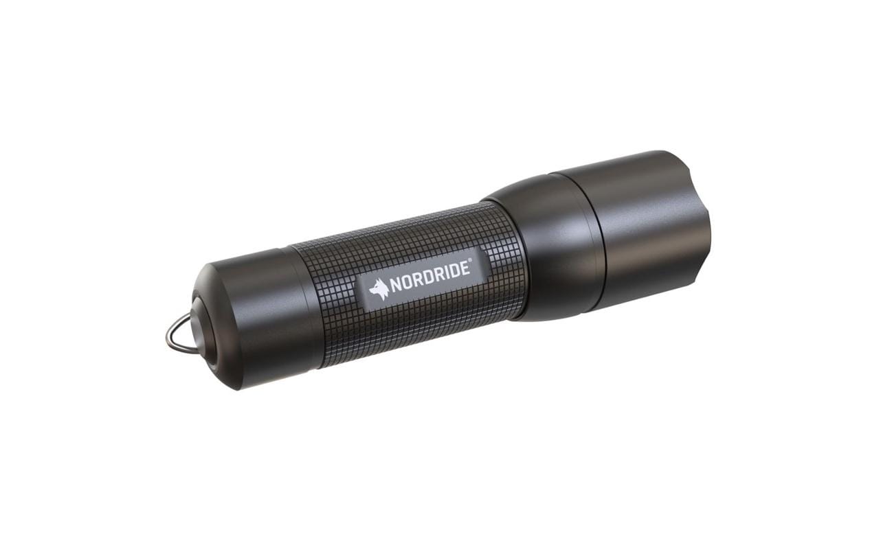 NORDRIDE Taschenlampe UV 365A – 320 lm, 28 m, IP65, 3× AAA – Schwarz