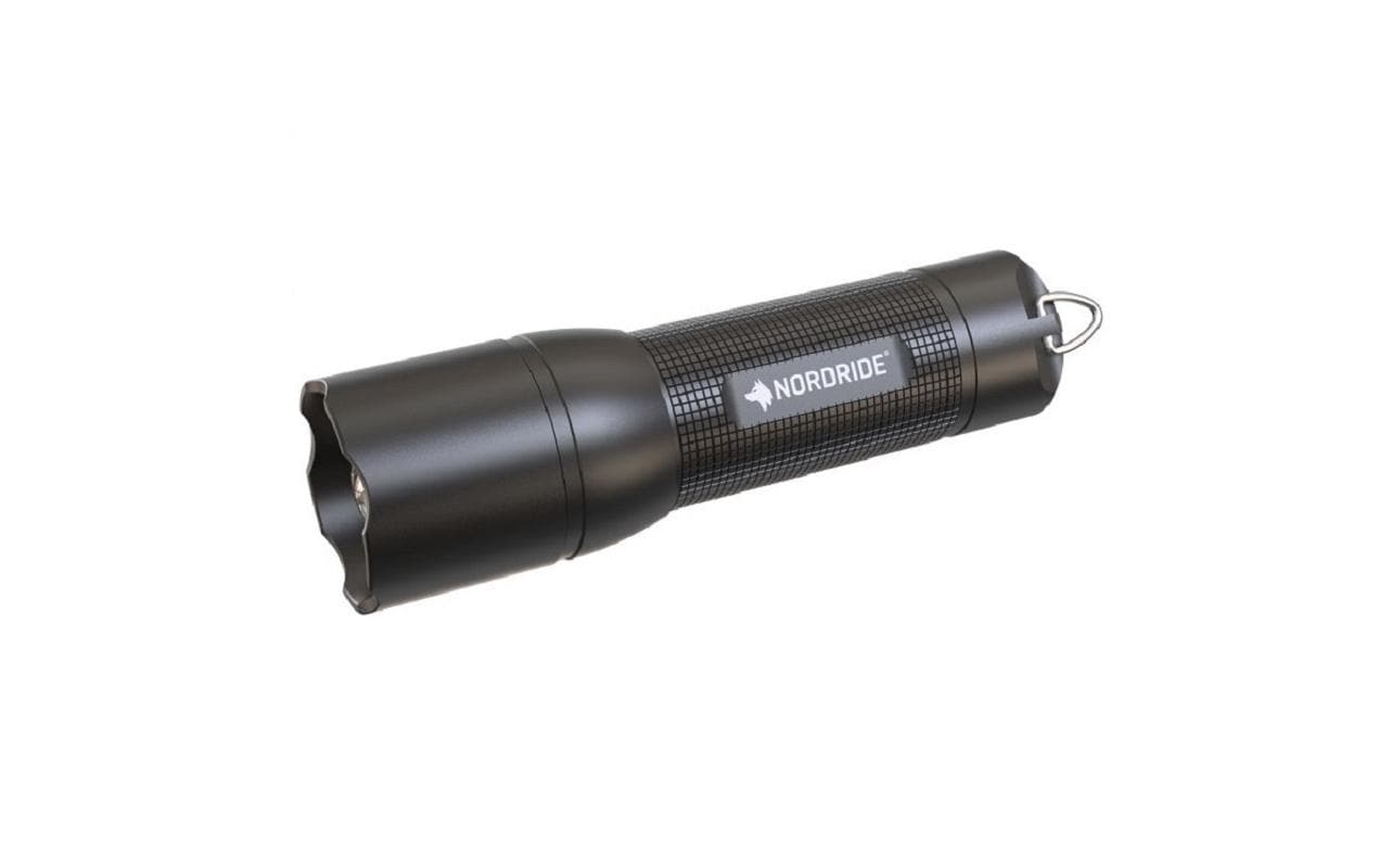 NORDRIDE Taschenlampe UV 365A – 320 lm, 28 m, IP65, 3× AAA – Schwarz