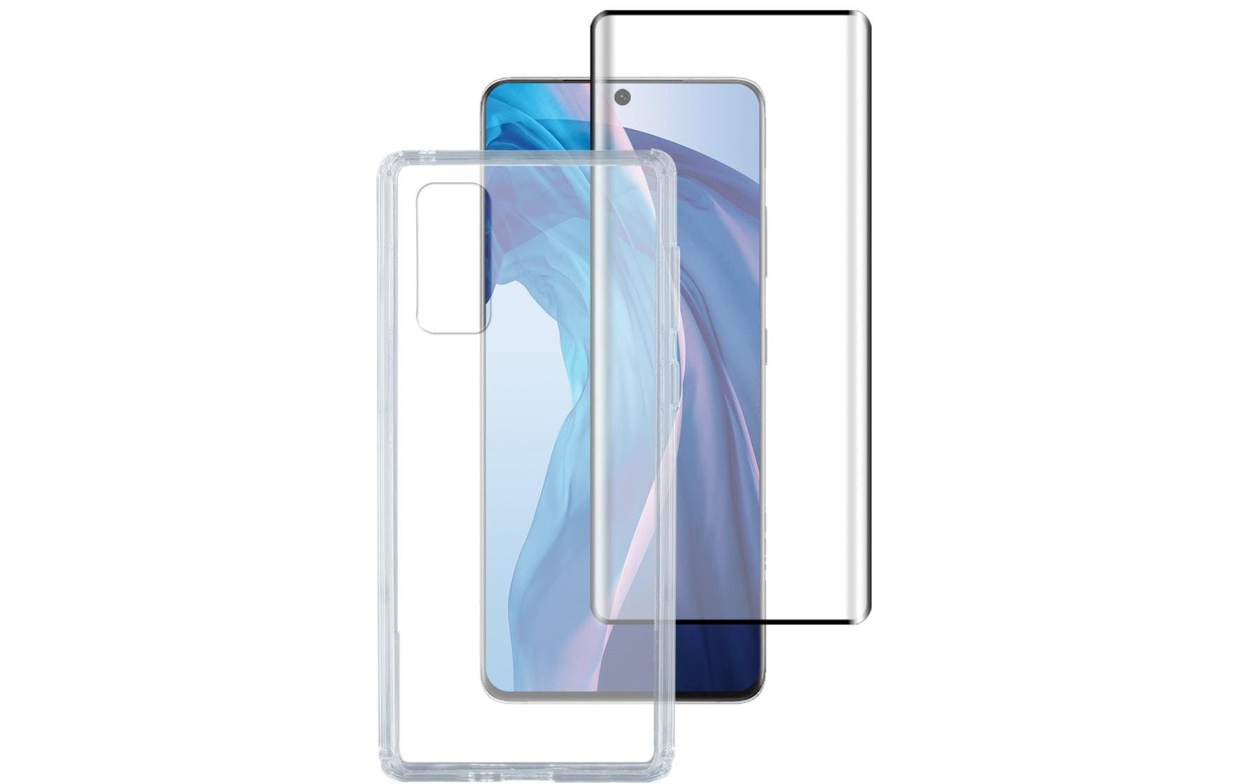 4smarts 360° Starter Protection Set S22U Backcover – für Samsung Galaxy S22 Ultra, Transparent, Displayschutz