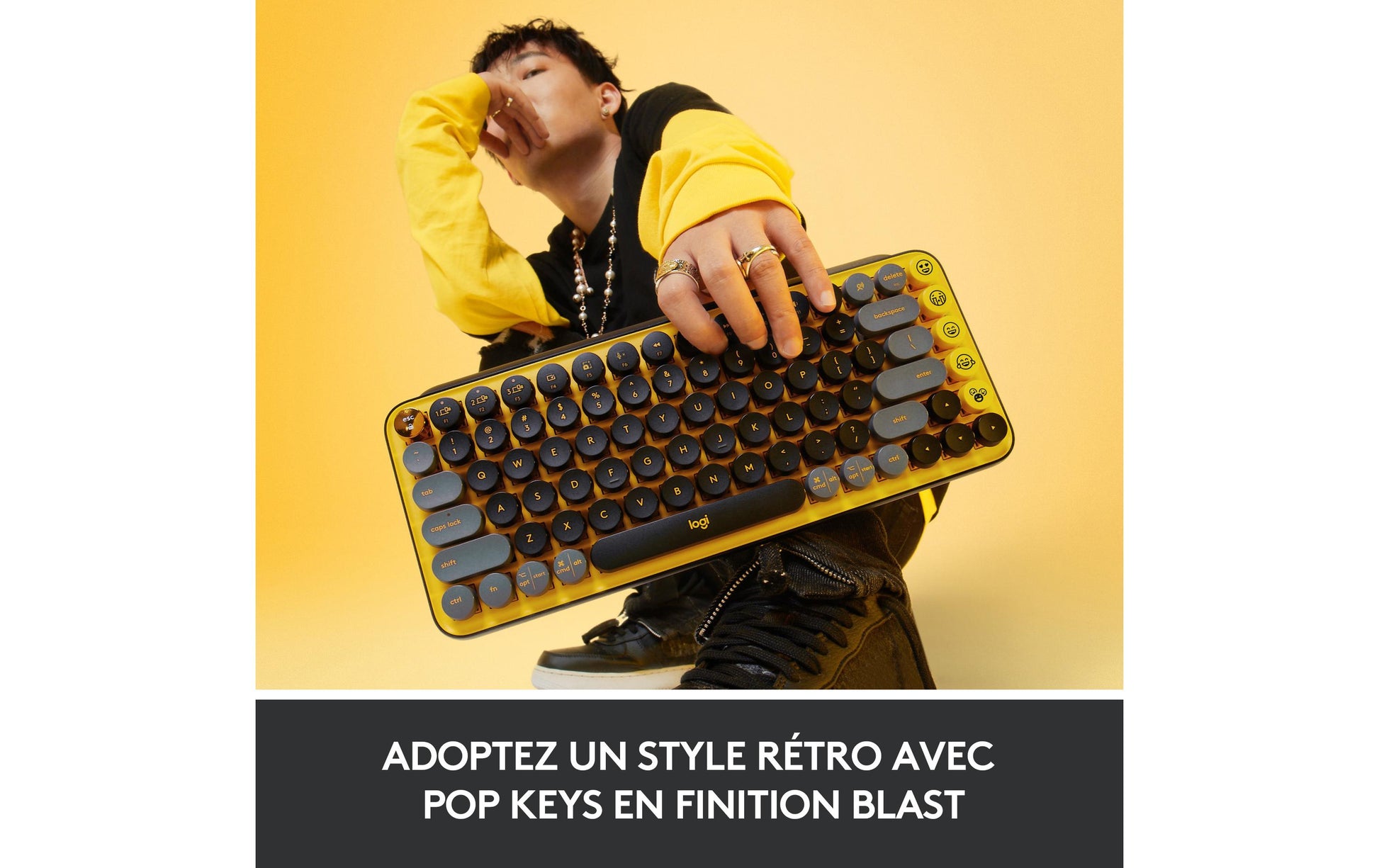 Logitech POP Keys – Tastatur, kabellos (Bluetooth/2,4 GHz), CH-Layout (DE-CH) – für Windows & macOS
