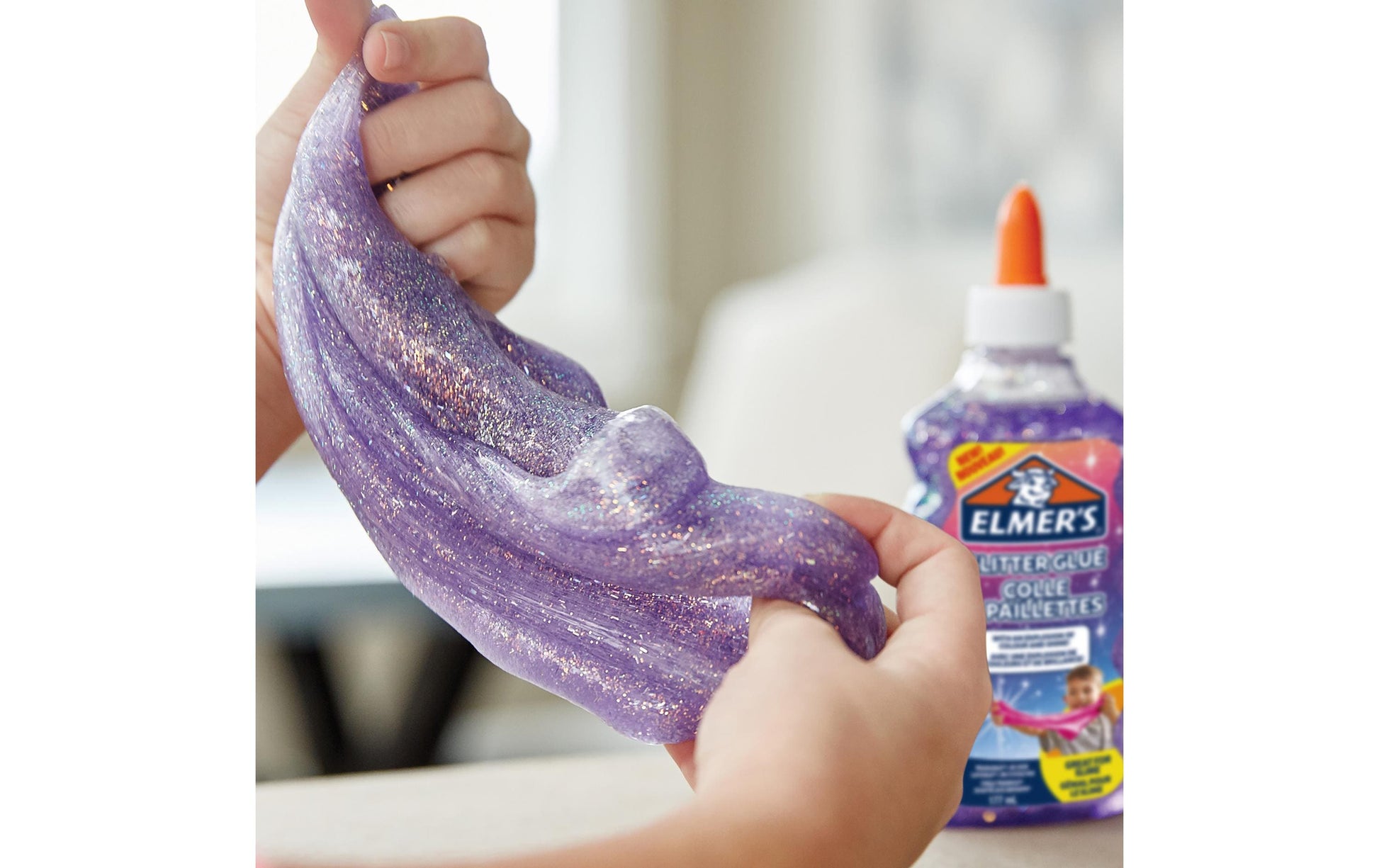 Elmer's Glitzerkleber – Violett – 177 ml – Auswaschbar, Geruchsarm – Für Basteln