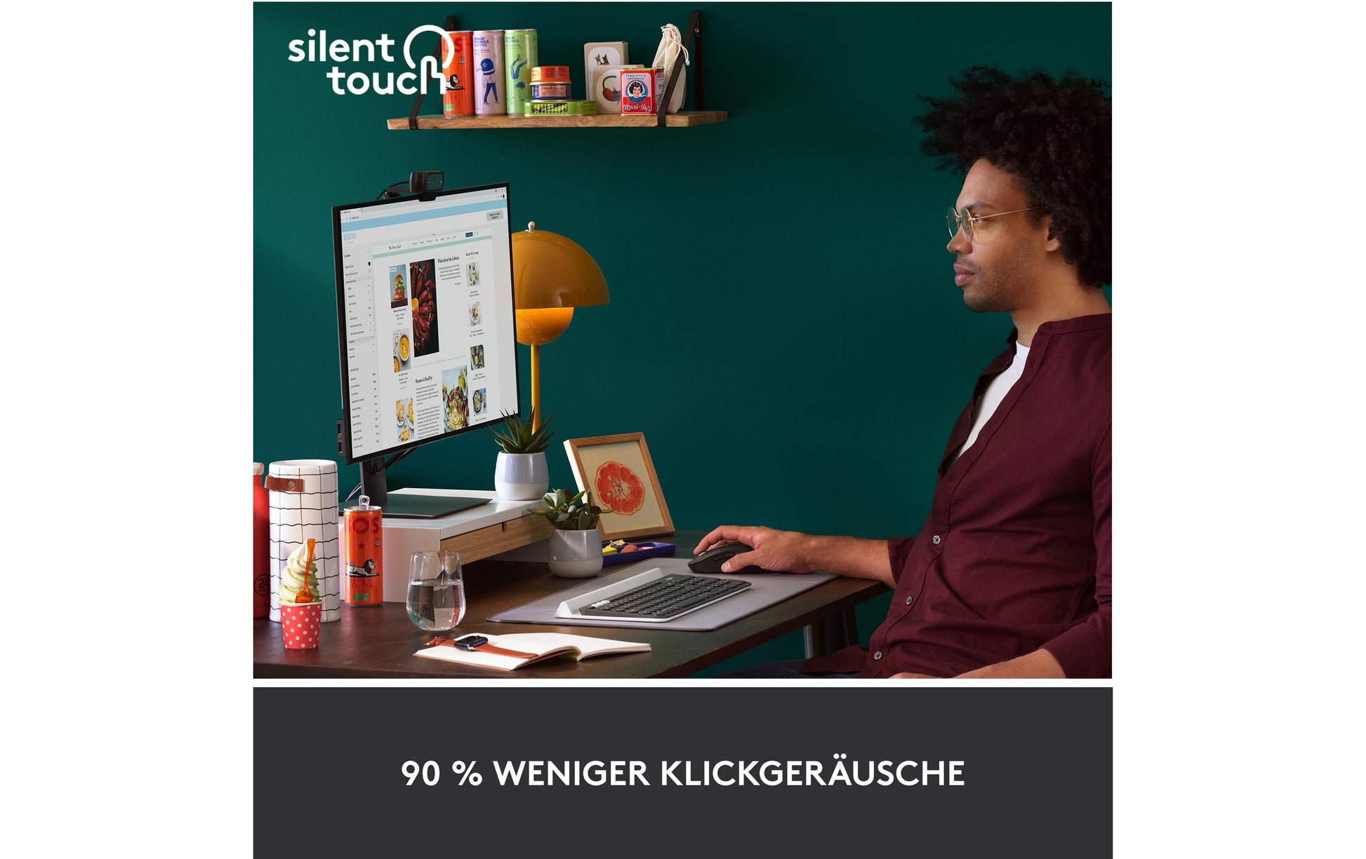 Logitech M650 L Maus – kabellos, für Rechtshänder, Graphit