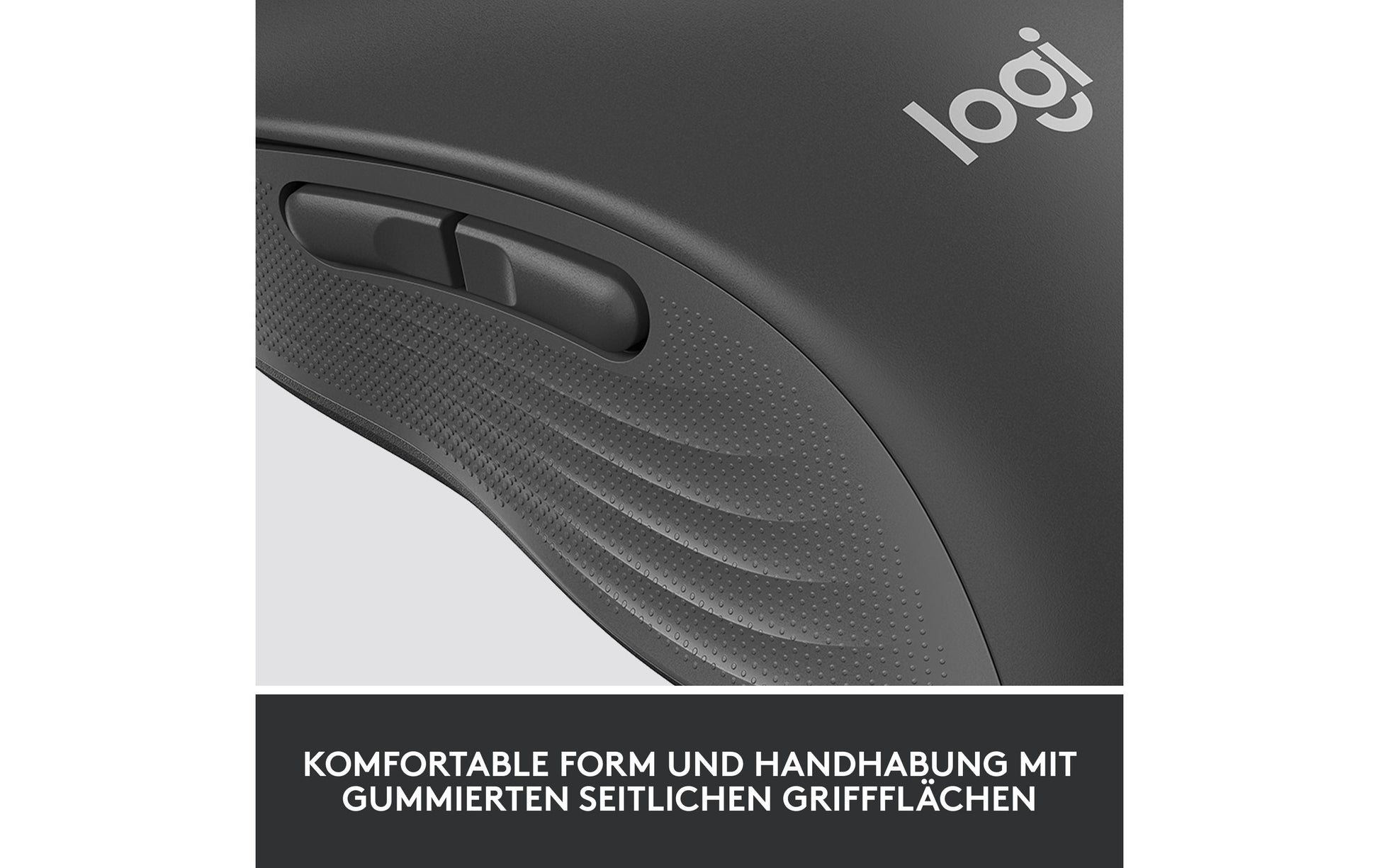 Logitech M650 Maus – Kabellos, für Rechtshänder, für mittelgrosse Handflächen, Graphit