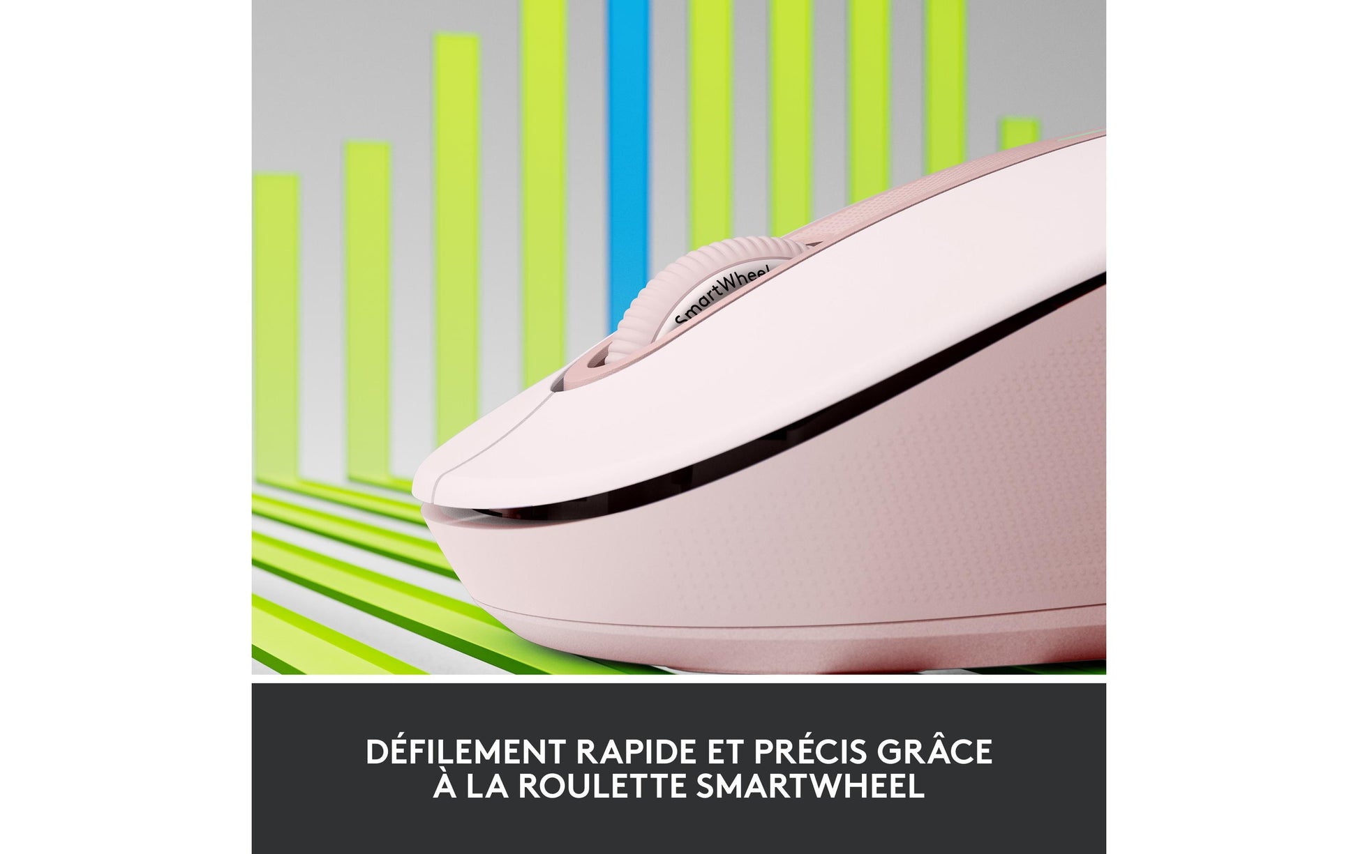 Logitech M650 Maus – kabellos, für Rechtshänder, Handflächengrösse M, Rosa