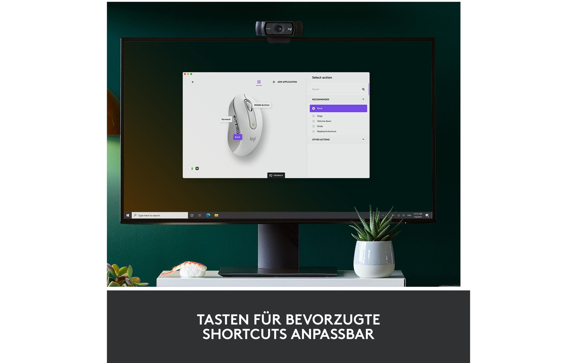 Logitech M650 Maus – kabellos, für Rechtshänder, Handflächengrösse M, weiss