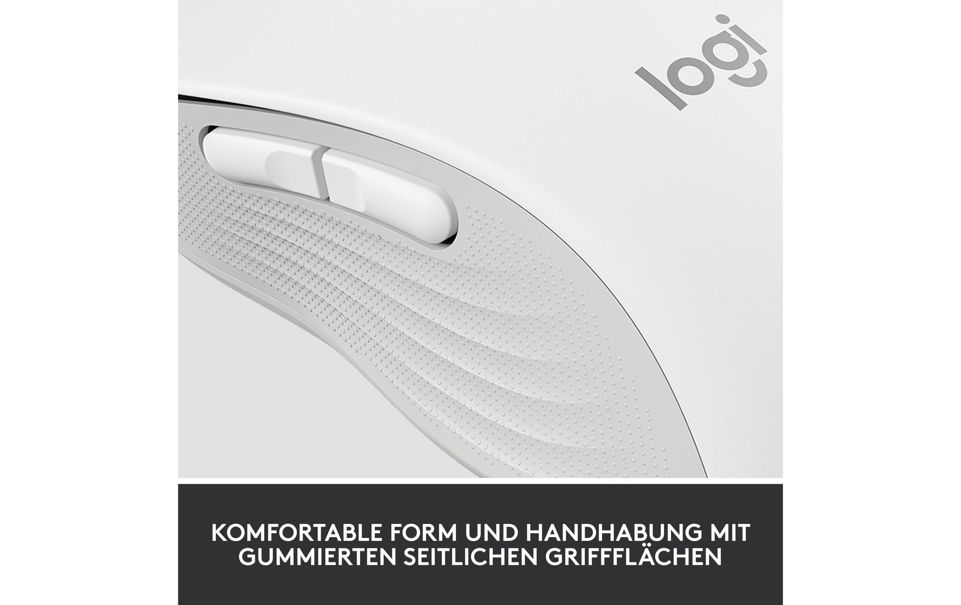 Logitech M650 Maus – kabellos, für Rechtshänder, Handflächengrösse M, weiss