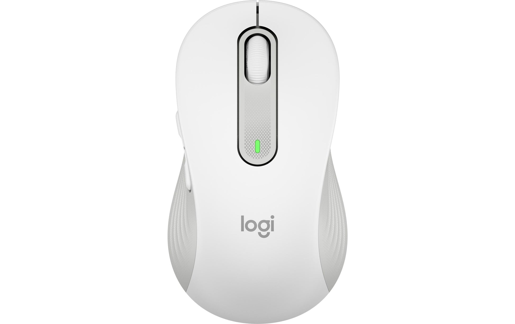 Logitech M650 L Maus – kabellos, für Rechtshänder, für Handflächen L, weiss
