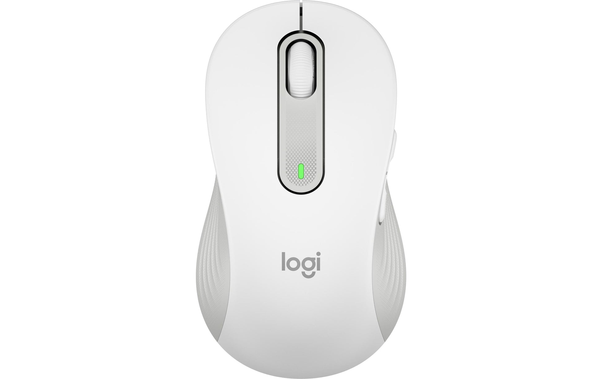 Logitech M650 L Maus – kabellos, für Linkshänder, für Handflächen L, weiss